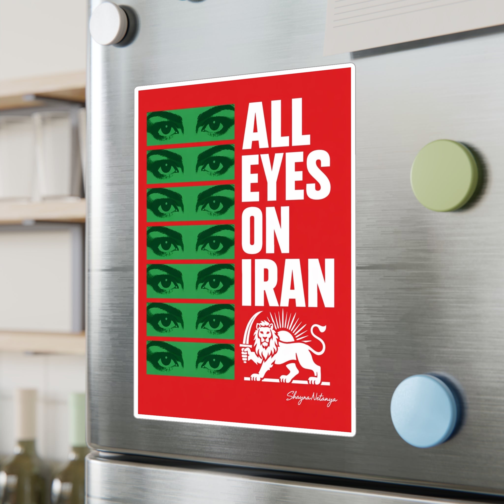 All Eyes On Iran Kiss-Cut Vinyl Decals