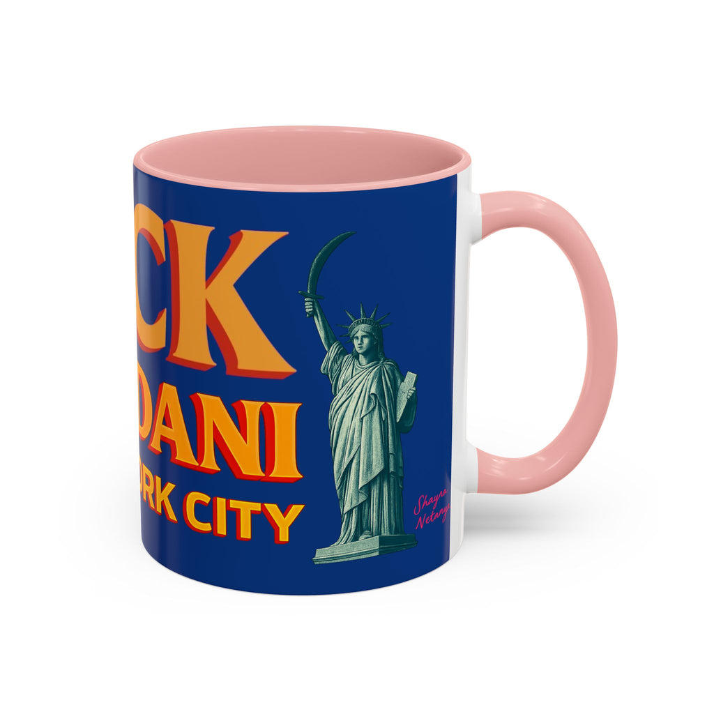 "Fuck Mamdani" Accent Coffee Mug (11, 15oz)