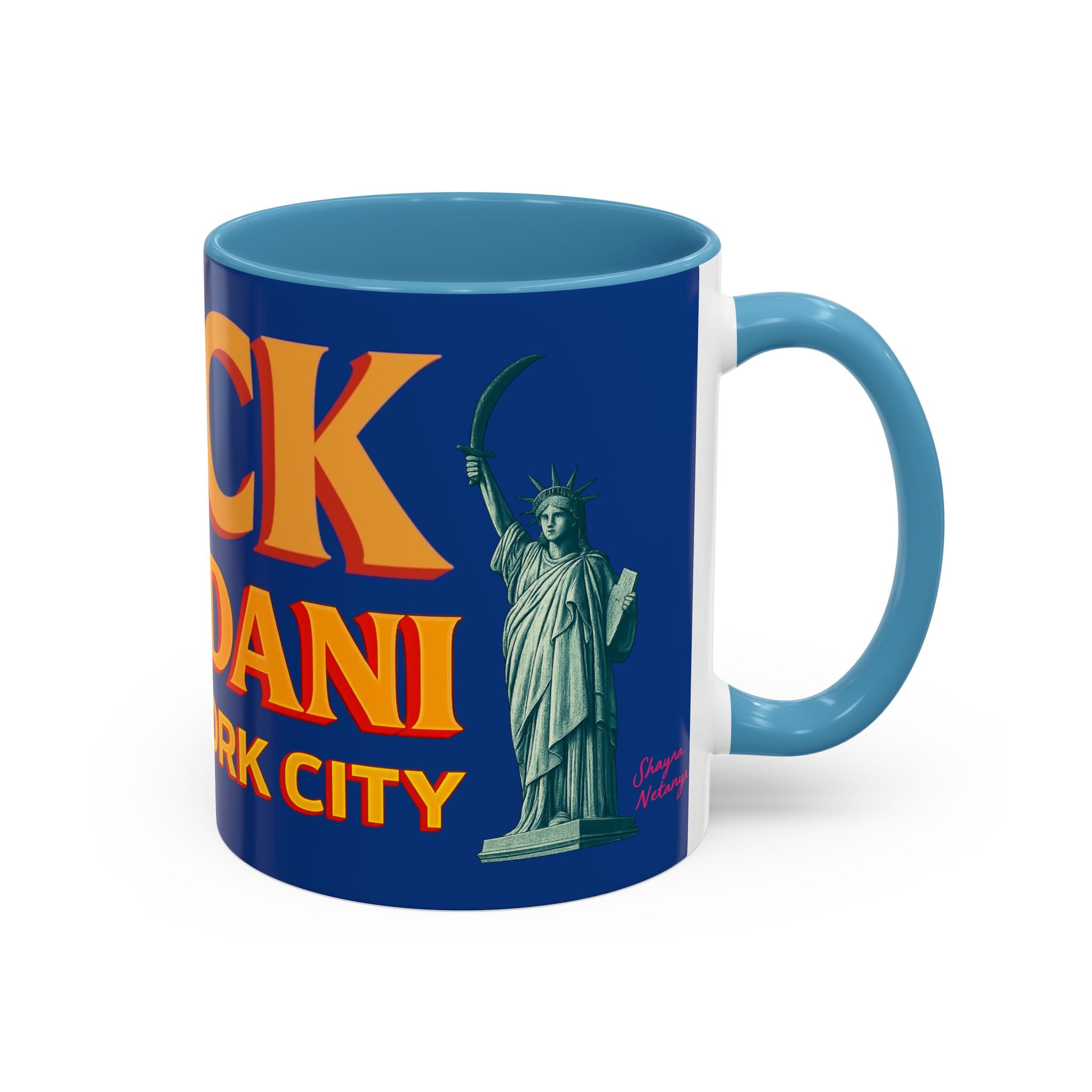 "Fuck Mamdani" Accent Coffee Mug (11, 15oz)