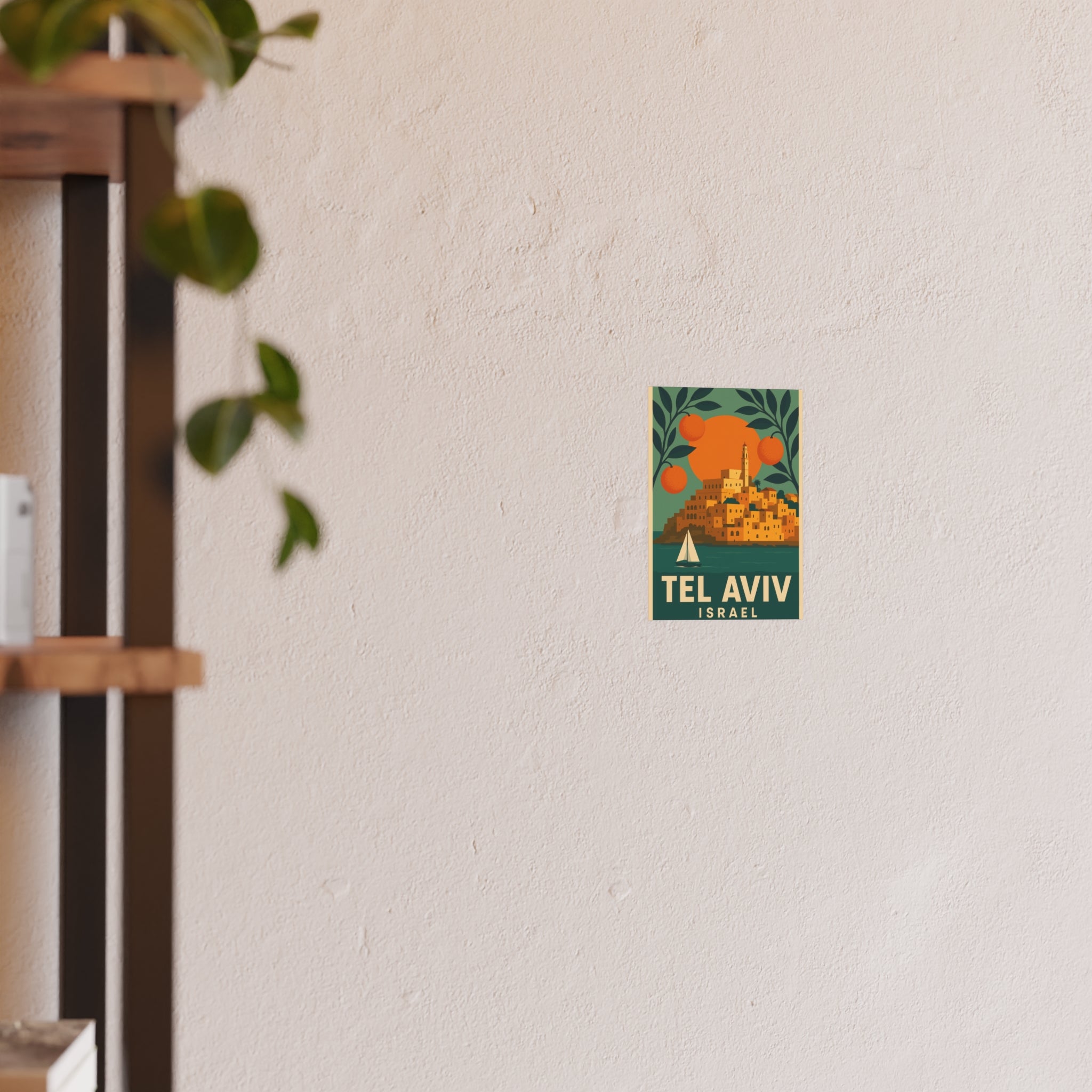 Tel Aviv Israel Vintage Travel Poster Satin and Archival Matte Posters
