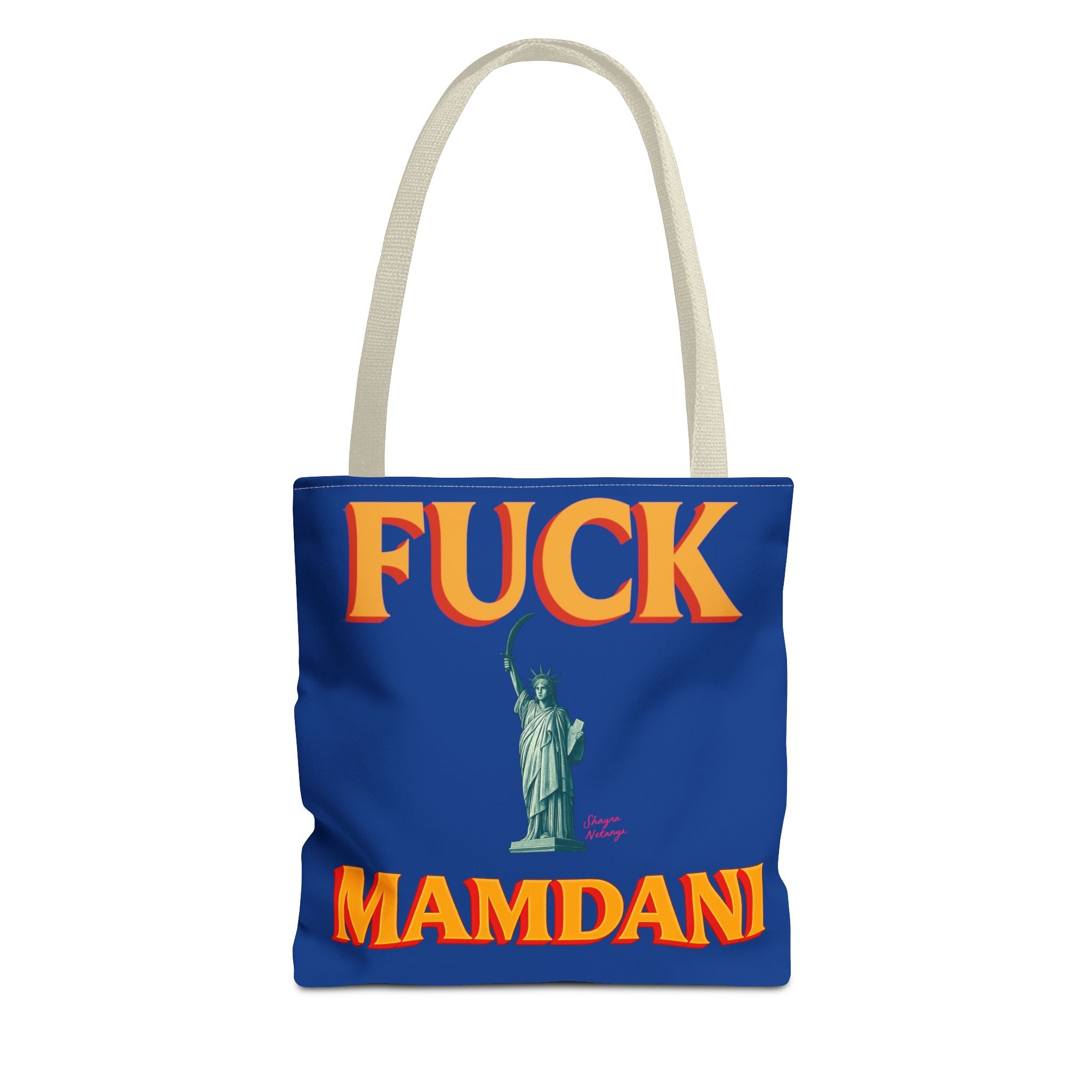 "Fuck Mamdani" Tote Bag (AOP)