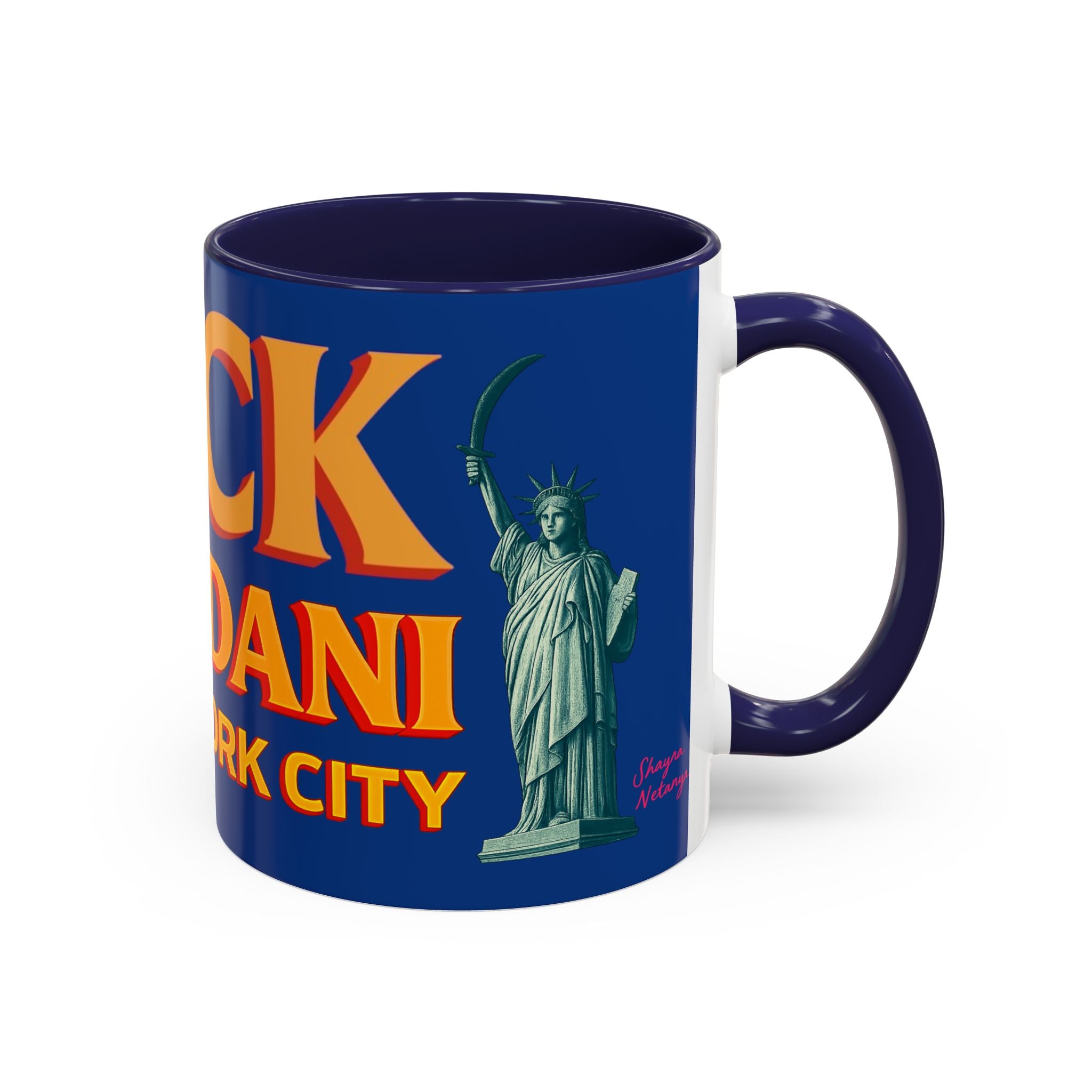 "Fuck Mamdani" Accent Coffee Mug (11, 15oz)