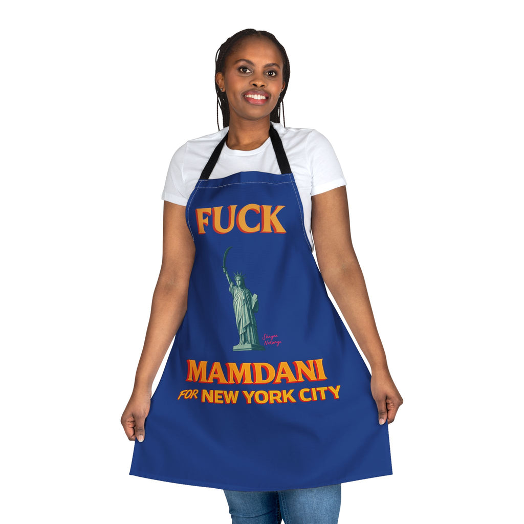 "Fuck Mamdani" Apron, 5-Color Straps (AOP)