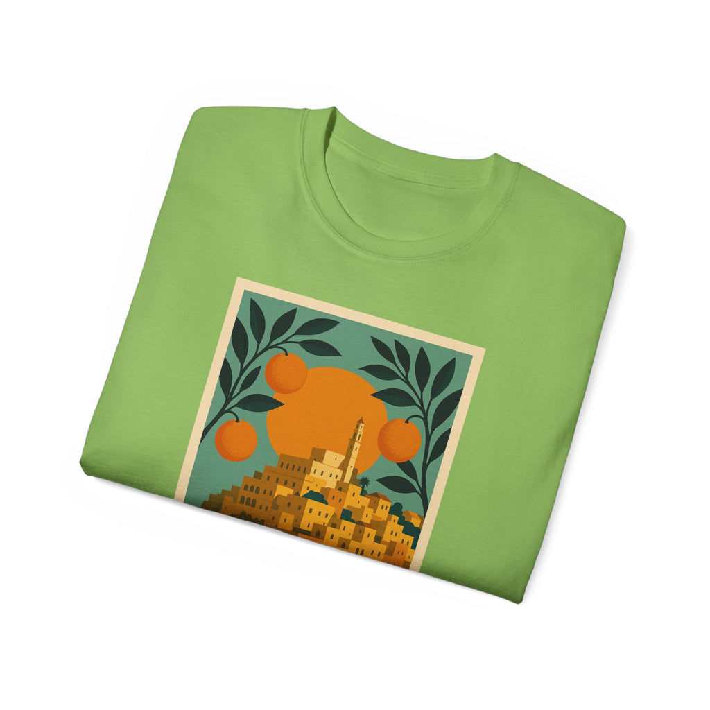 Tel Aviv Israel Vintage Travel Poster Unisex Graphic Unisex Ultra Cotton Tee