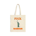 "Fuck Mamdani" Cotton Canvas Tote Bag