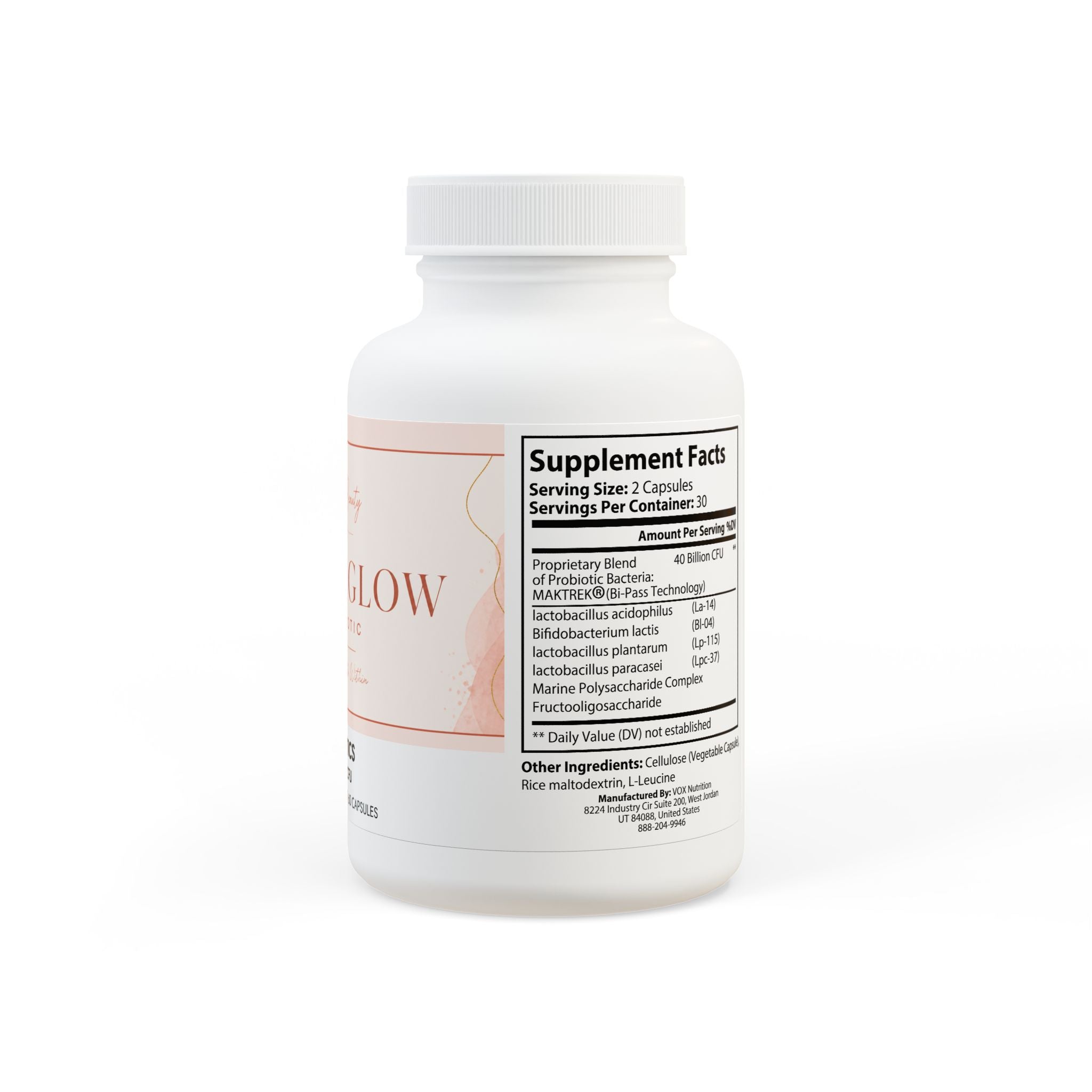 Inner Glow Probiotics Supplement (60 Capsules)