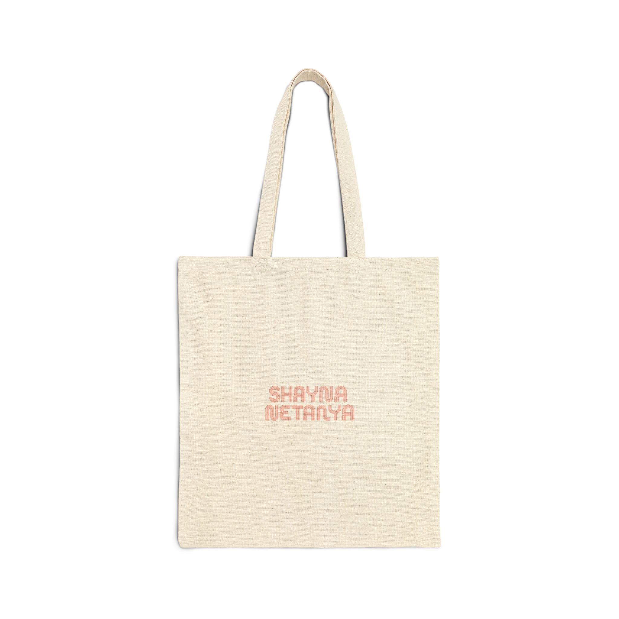 Ahava Rainbow Hebrew Love Cotton Canvas Tote Bag