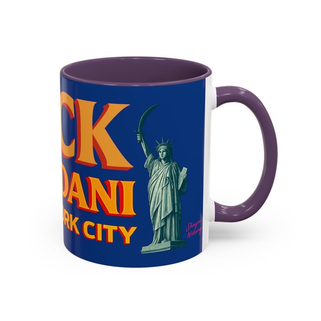 "Fuck Mamdani" Accent Coffee Mug (11, 15oz)
