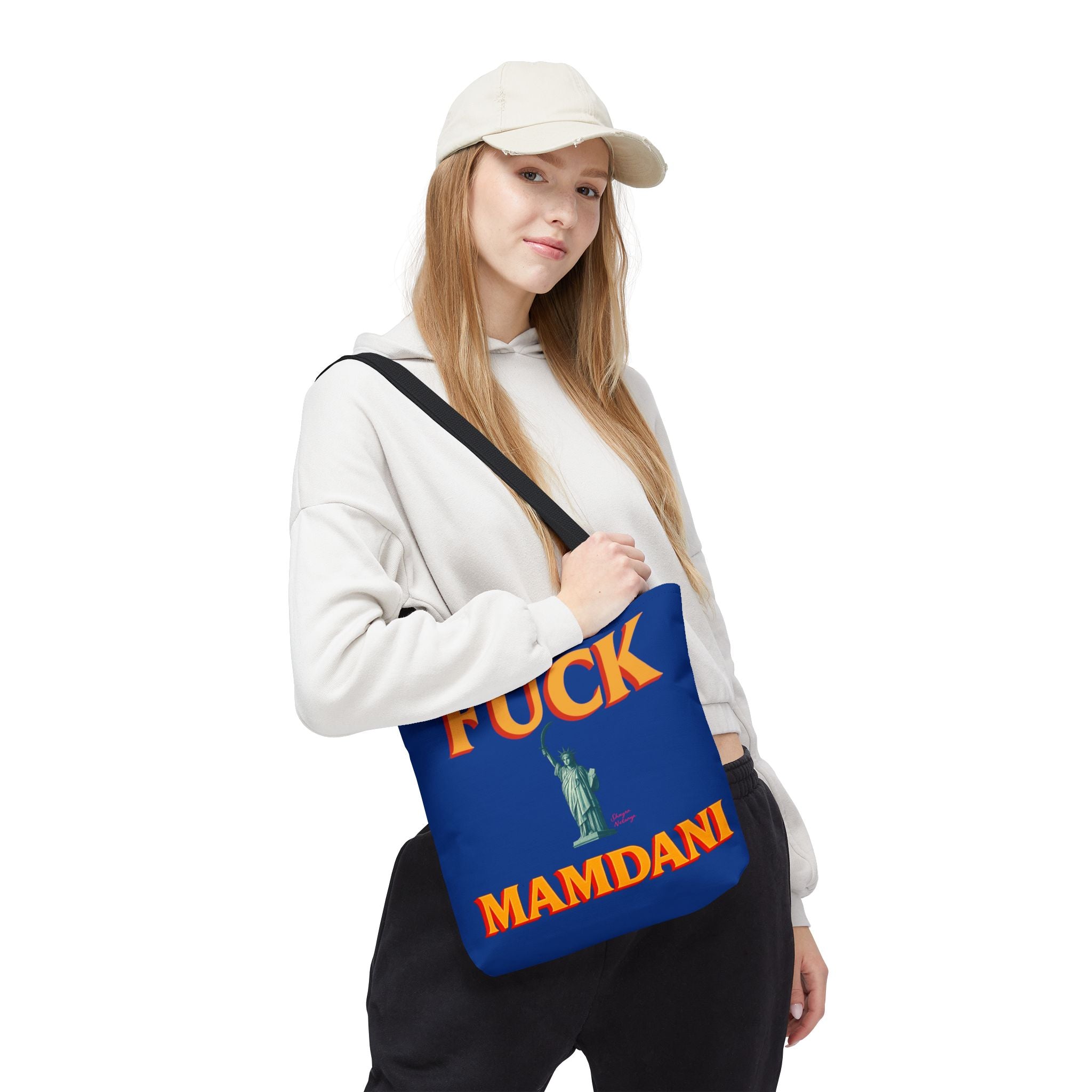 "Fuck Mamdani" Tote Bag (AOP)