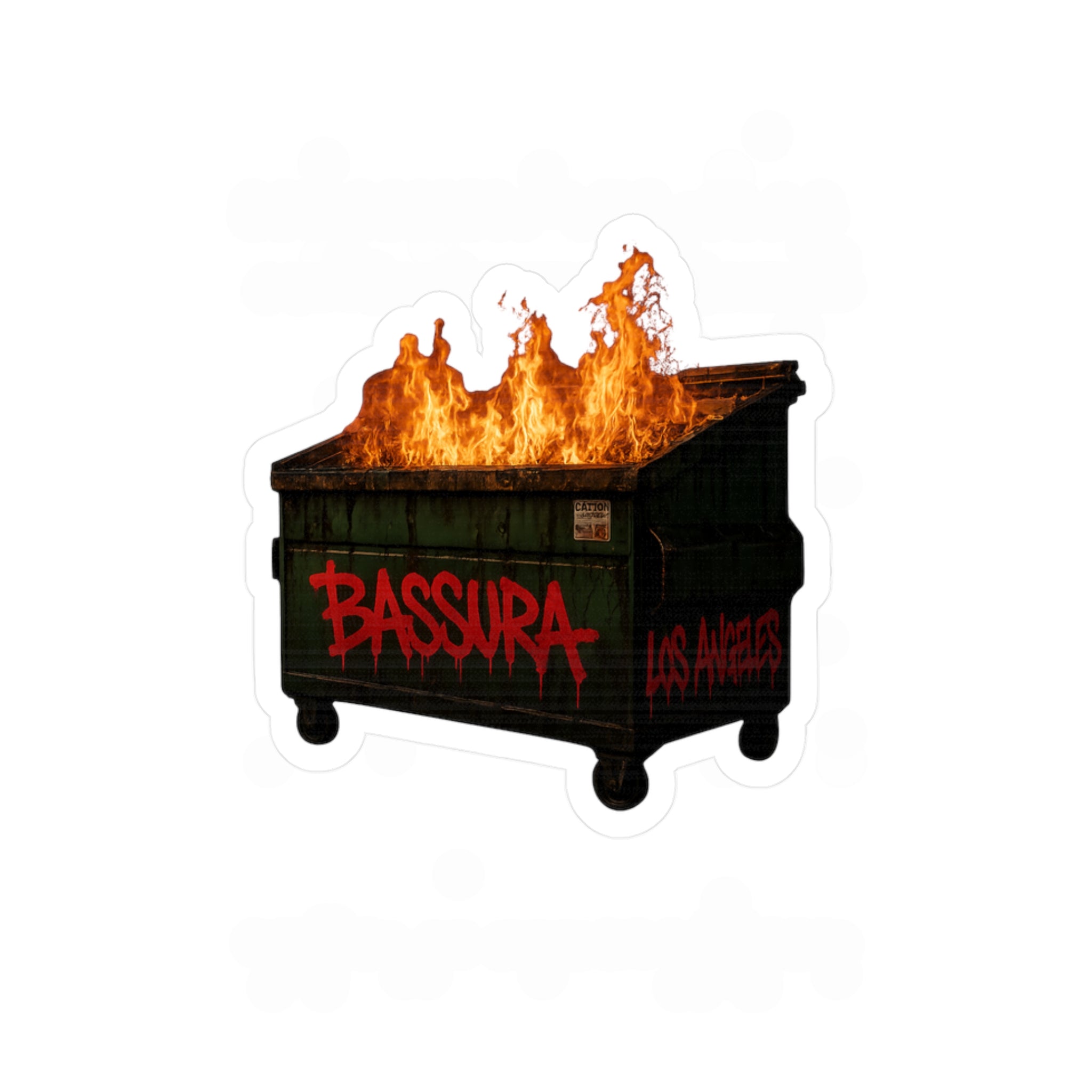 "Bassura" Fire Kiss-Cut Vinyl Decals