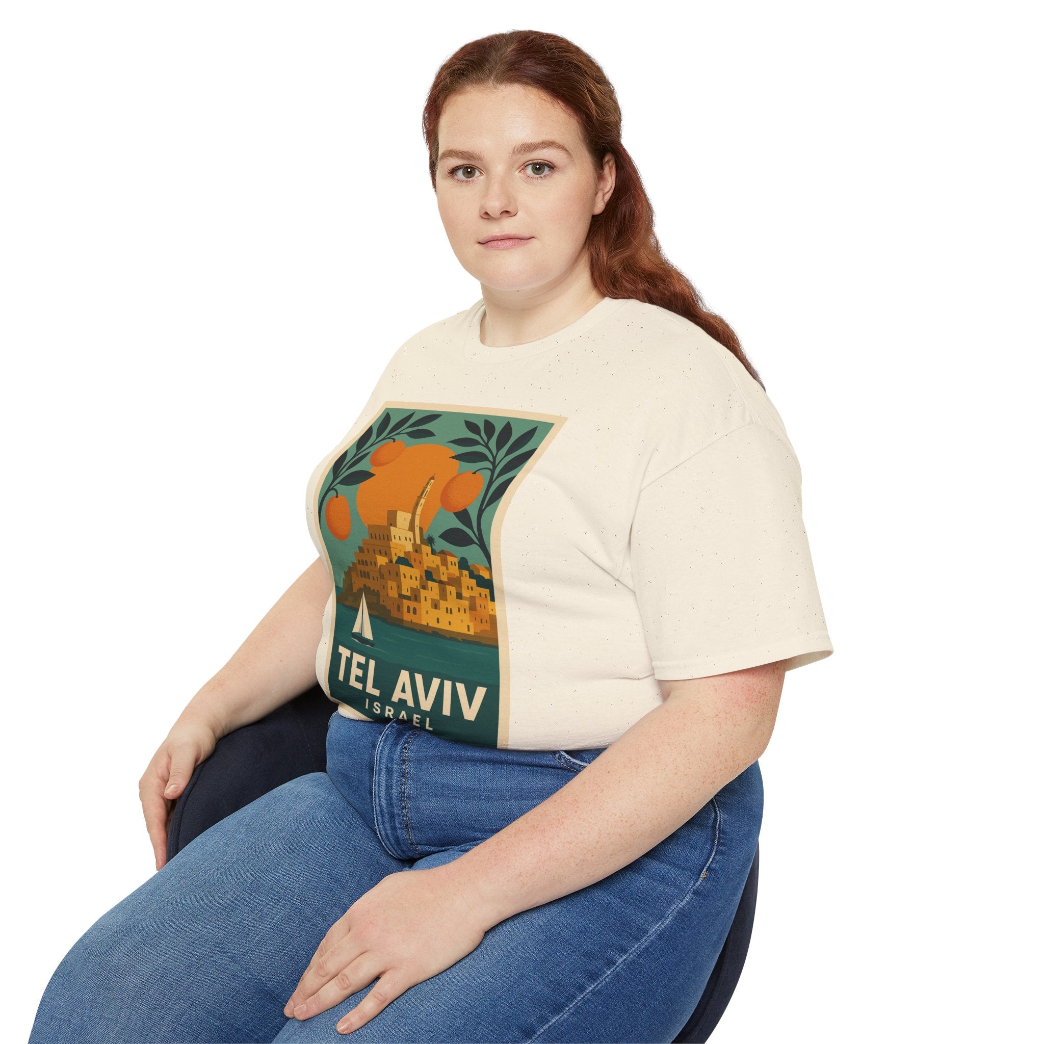 Tel Aviv Israel Vintage Travel Poster Unisex Graphic Unisex Ultra Cotton Tee