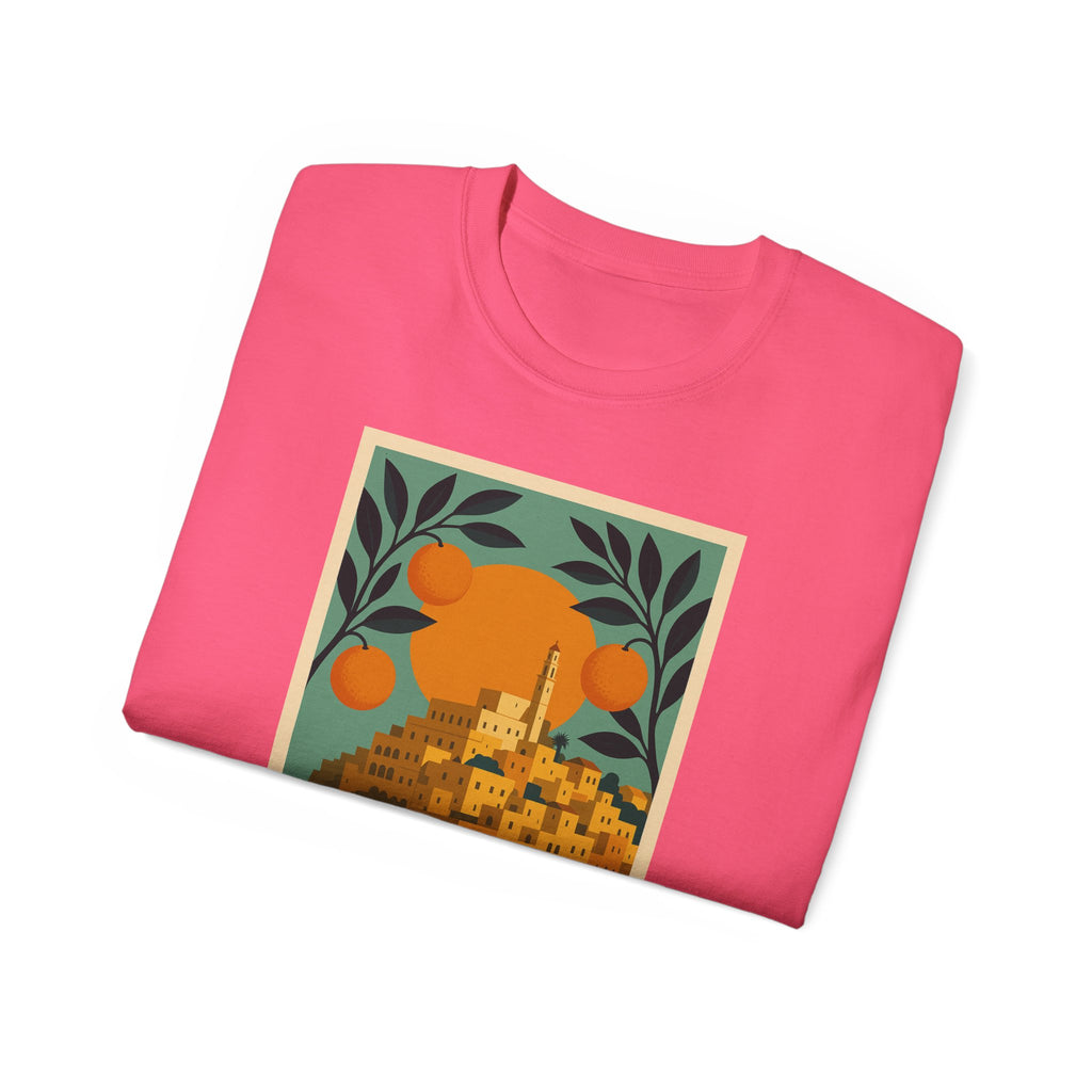 Tel Aviv Israel Vintage Travel Poster Unisex Graphic Unisex Ultra Cotton Tee