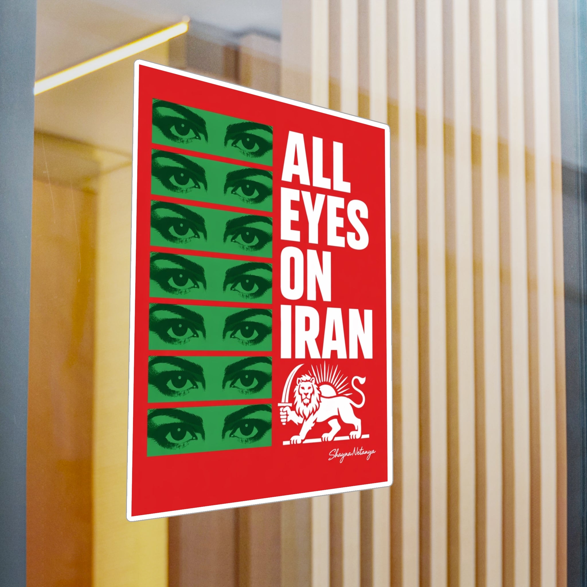 All Eyes On Iran Kiss-Cut Vinyl Decals