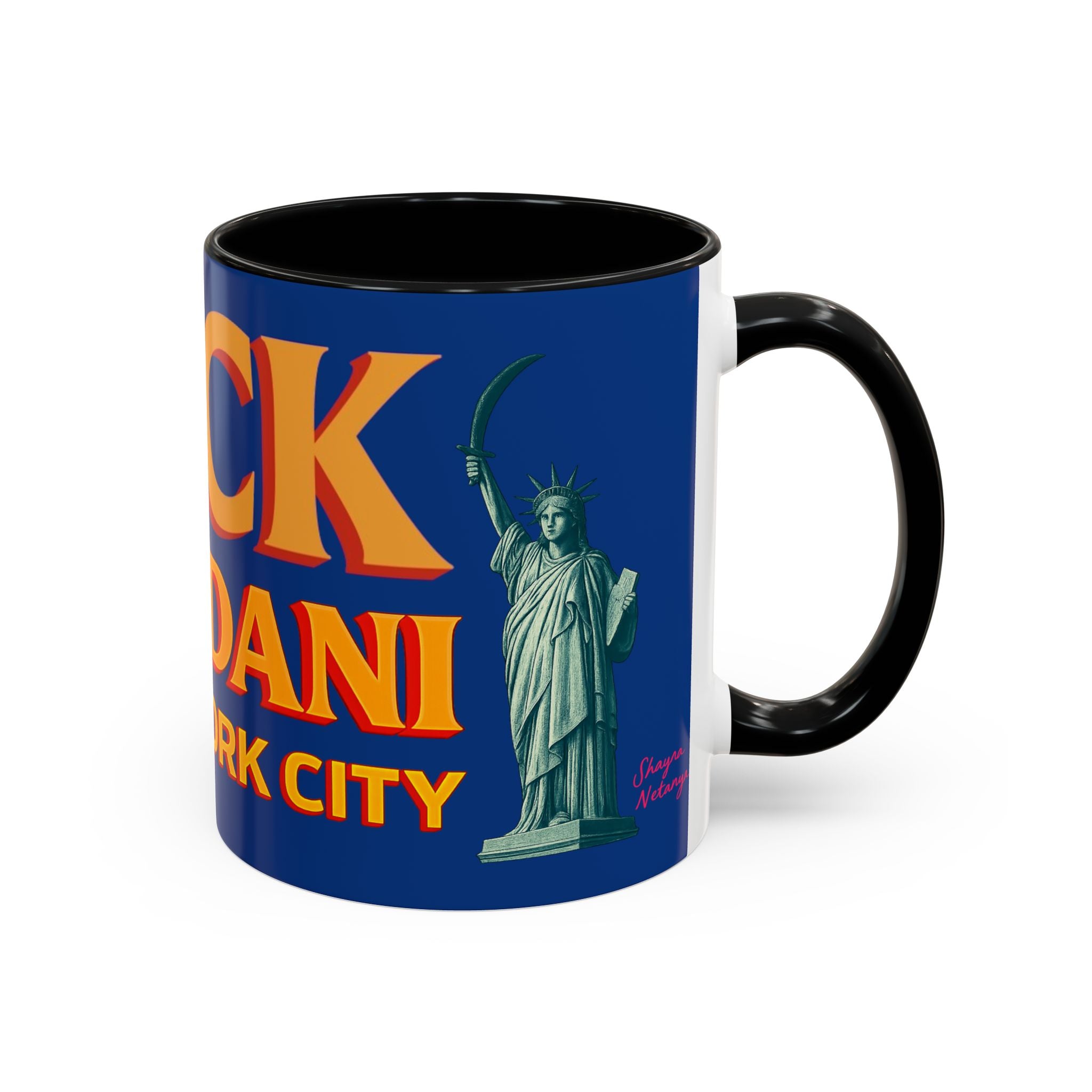 "Fuck Mamdani" Accent Coffee Mug (11, 15oz)