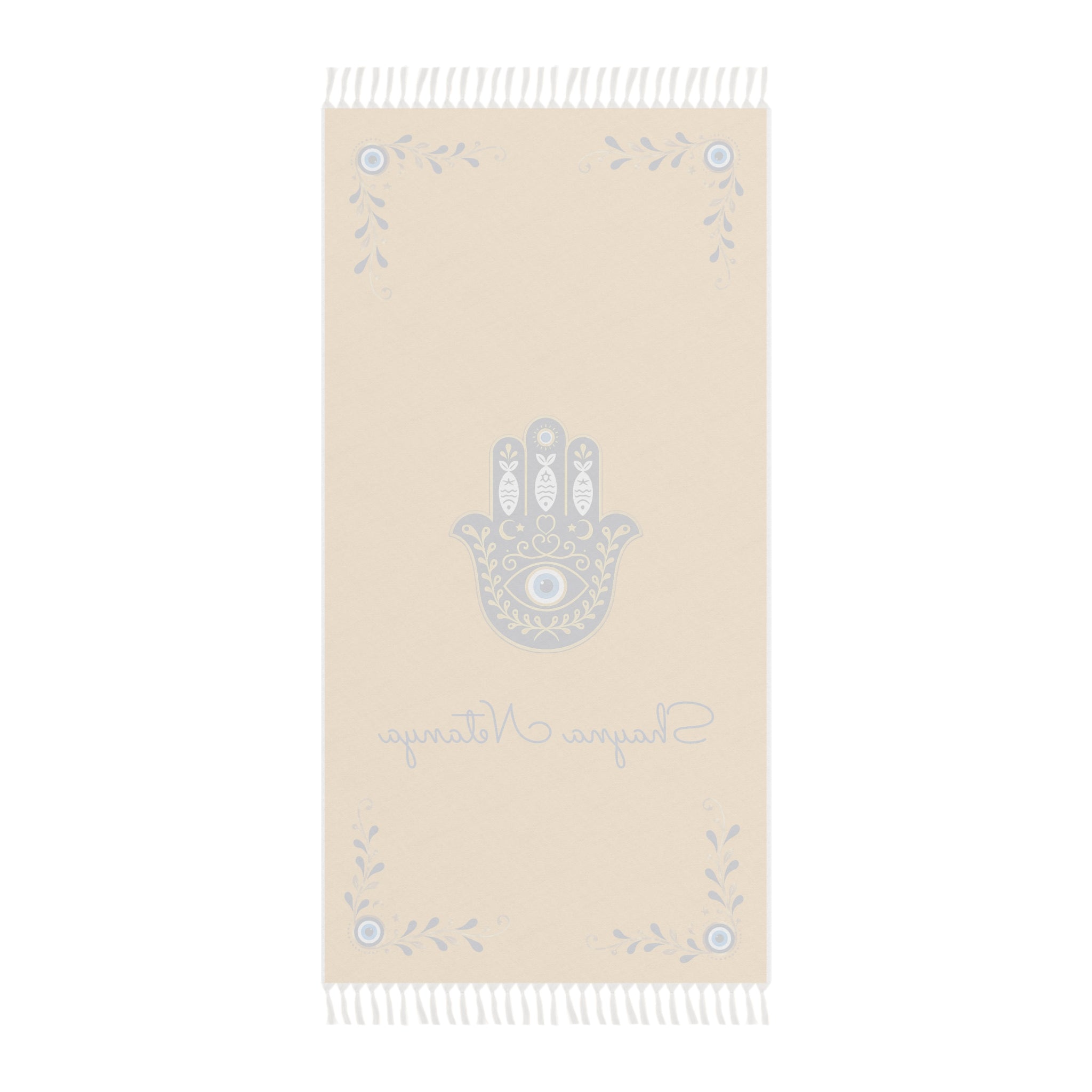 Shayna Netanya Hamsa Beach Towel – Coastal Protection & Mediterranean Style