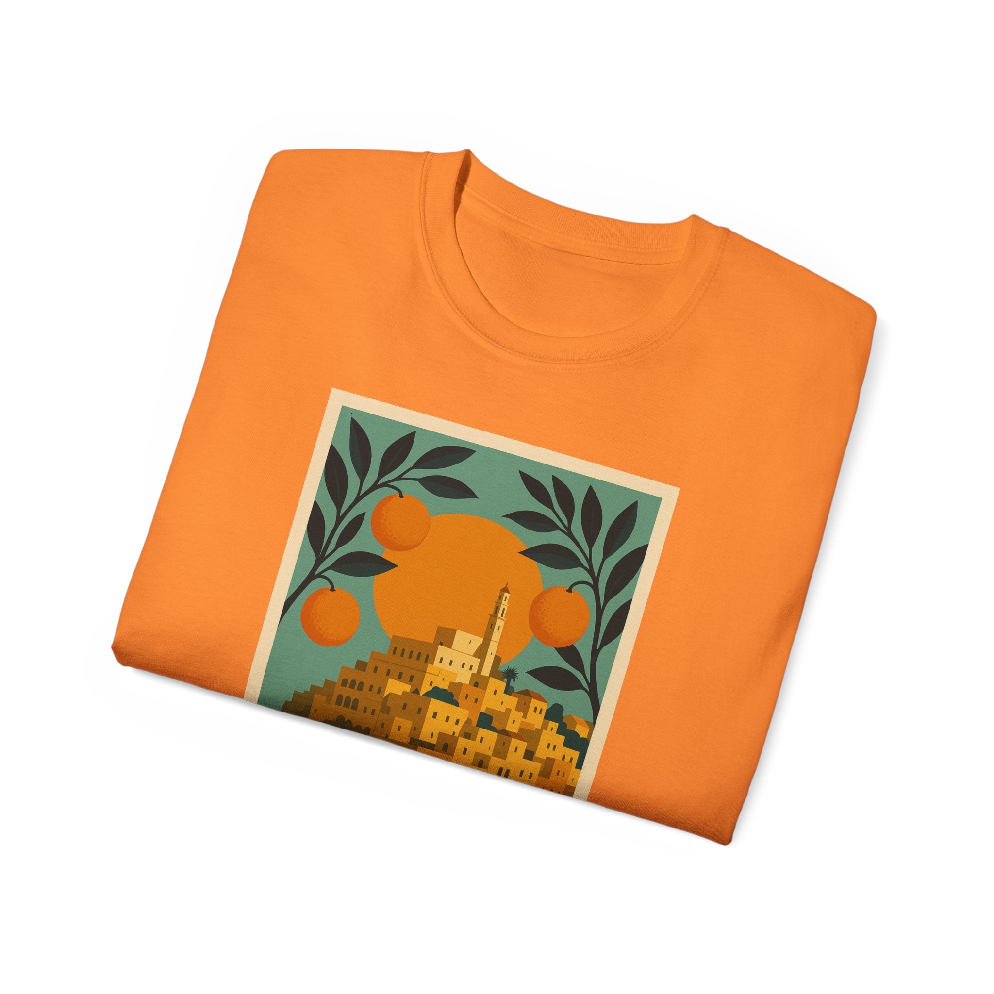 Tel Aviv Israel Vintage Travel Poster Unisex Graphic Unisex Ultra Cotton Tee