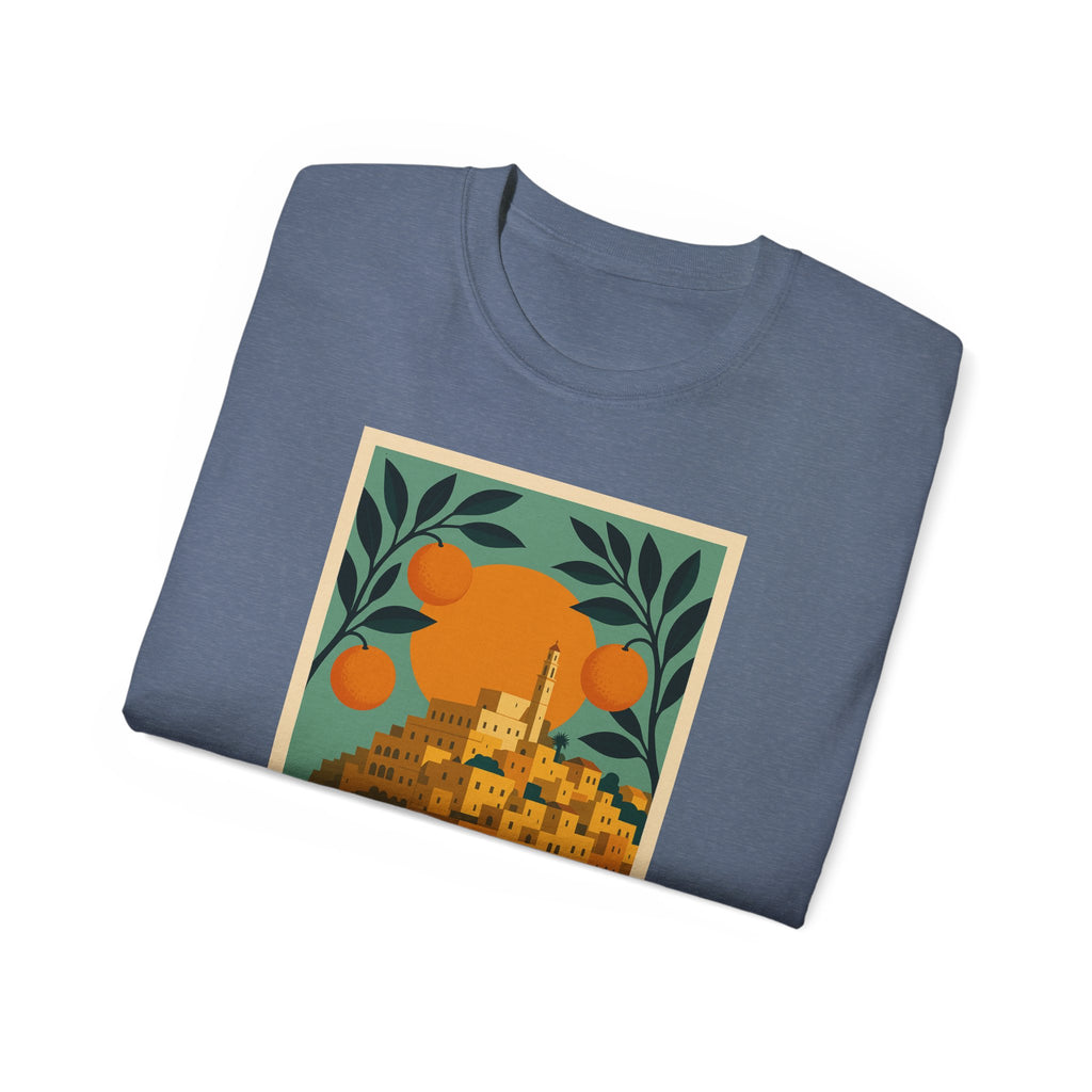 Tel Aviv Israel Vintage Travel Poster Unisex Graphic Unisex Ultra Cotton Tee