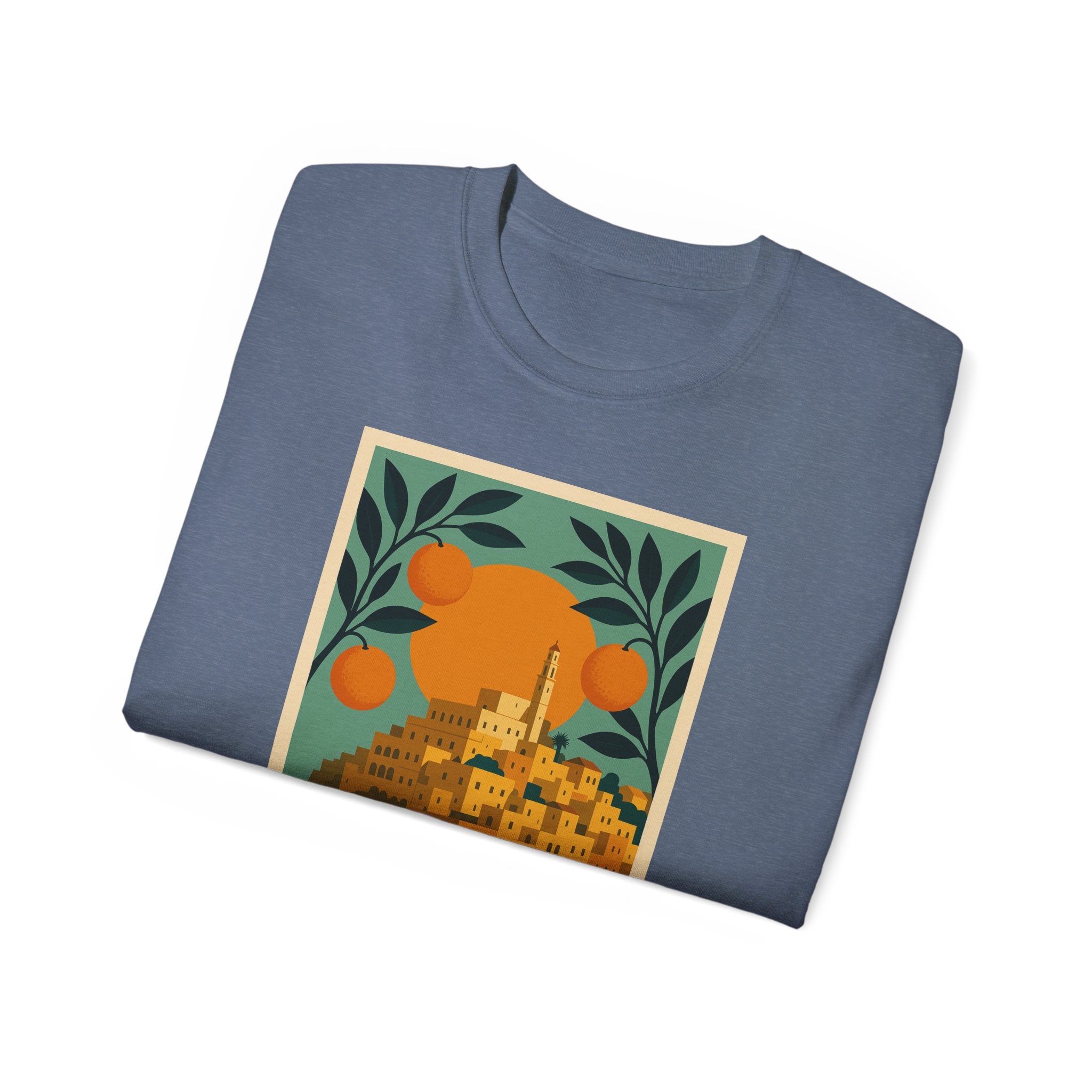 Tel Aviv Israel Vintage Travel Poster Unisex Graphic Unisex Ultra Cotton Tee