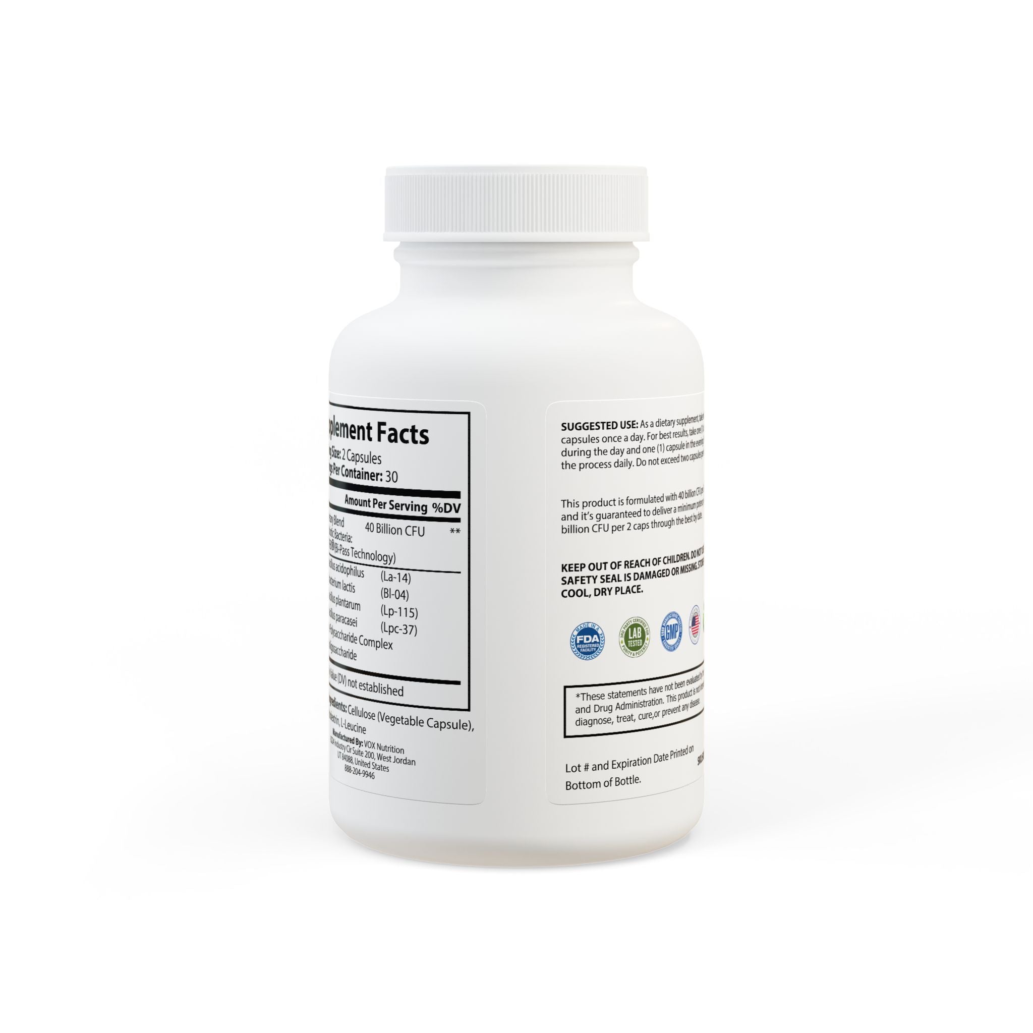 Inner Glow Probiotics Supplement (60 Capsules)