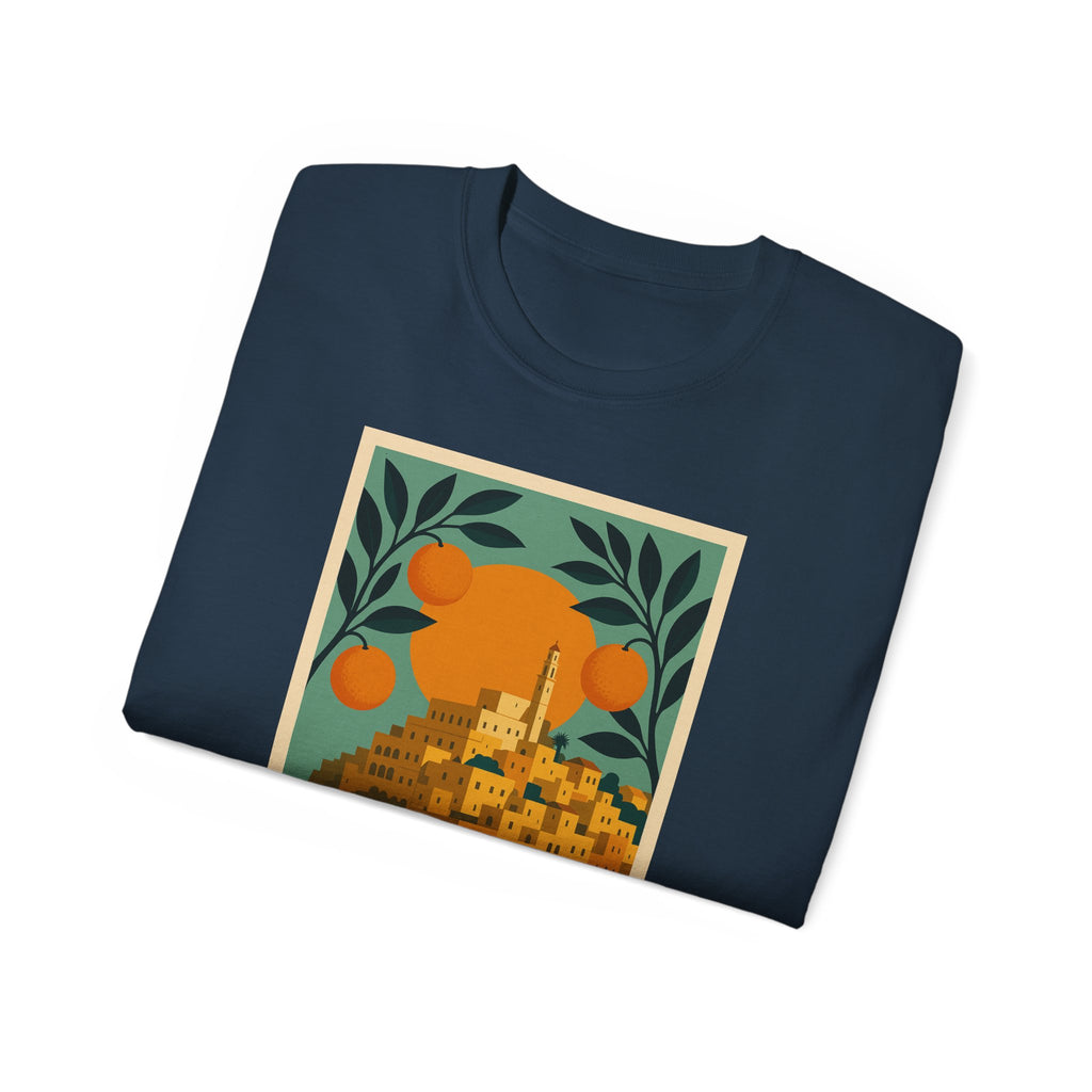 Tel Aviv Israel Vintage Travel Poster Unisex Graphic Unisex Ultra Cotton Tee