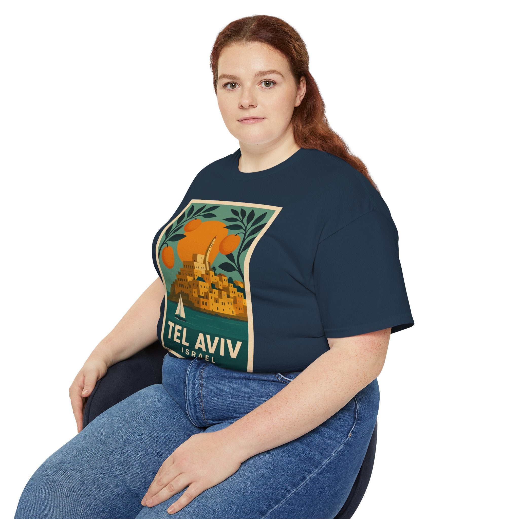 Tel Aviv Israel Vintage Travel Poster Unisex Graphic Unisex Ultra Cotton Tee
