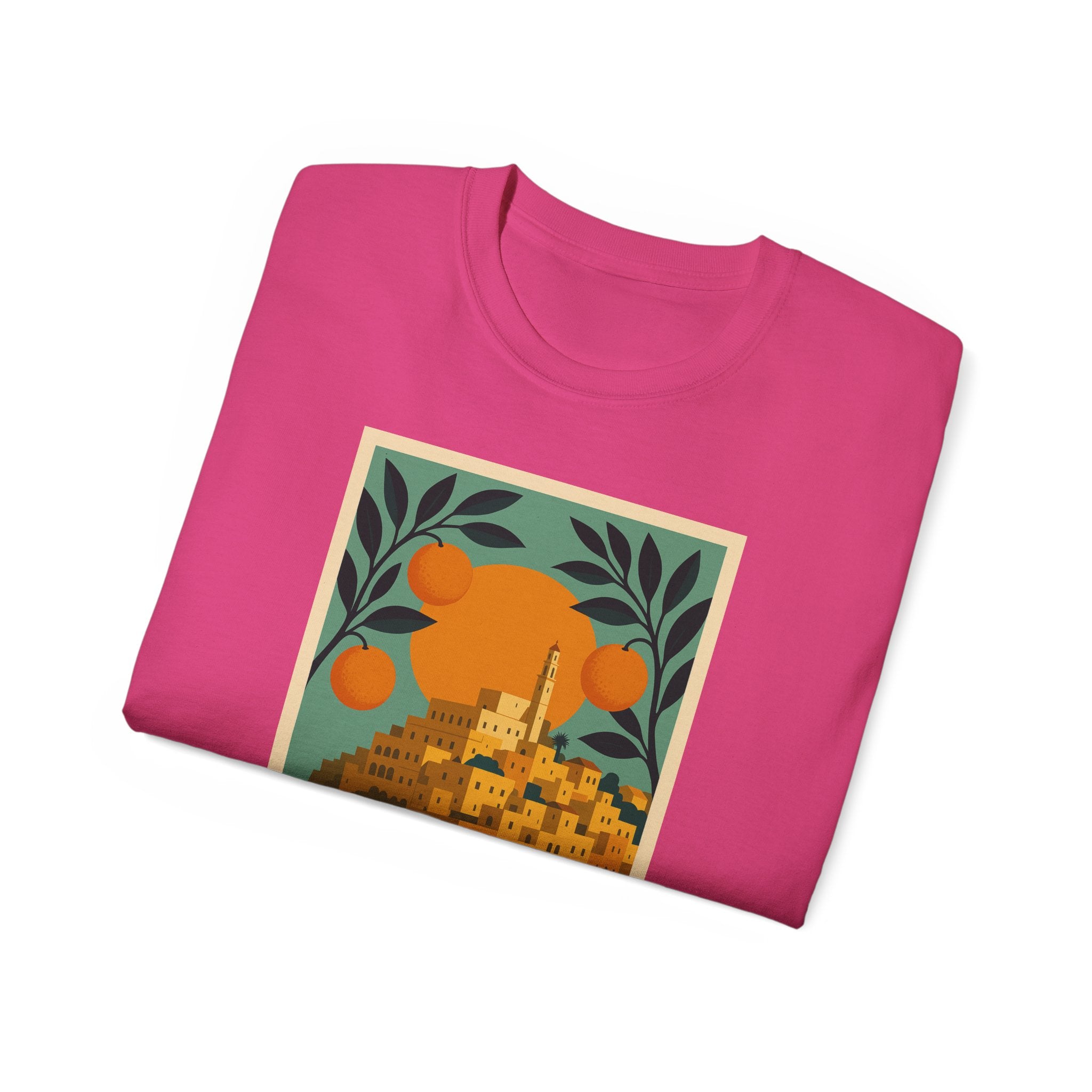 Tel Aviv Israel Vintage Travel Poster Unisex Graphic Unisex Ultra Cotton Tee