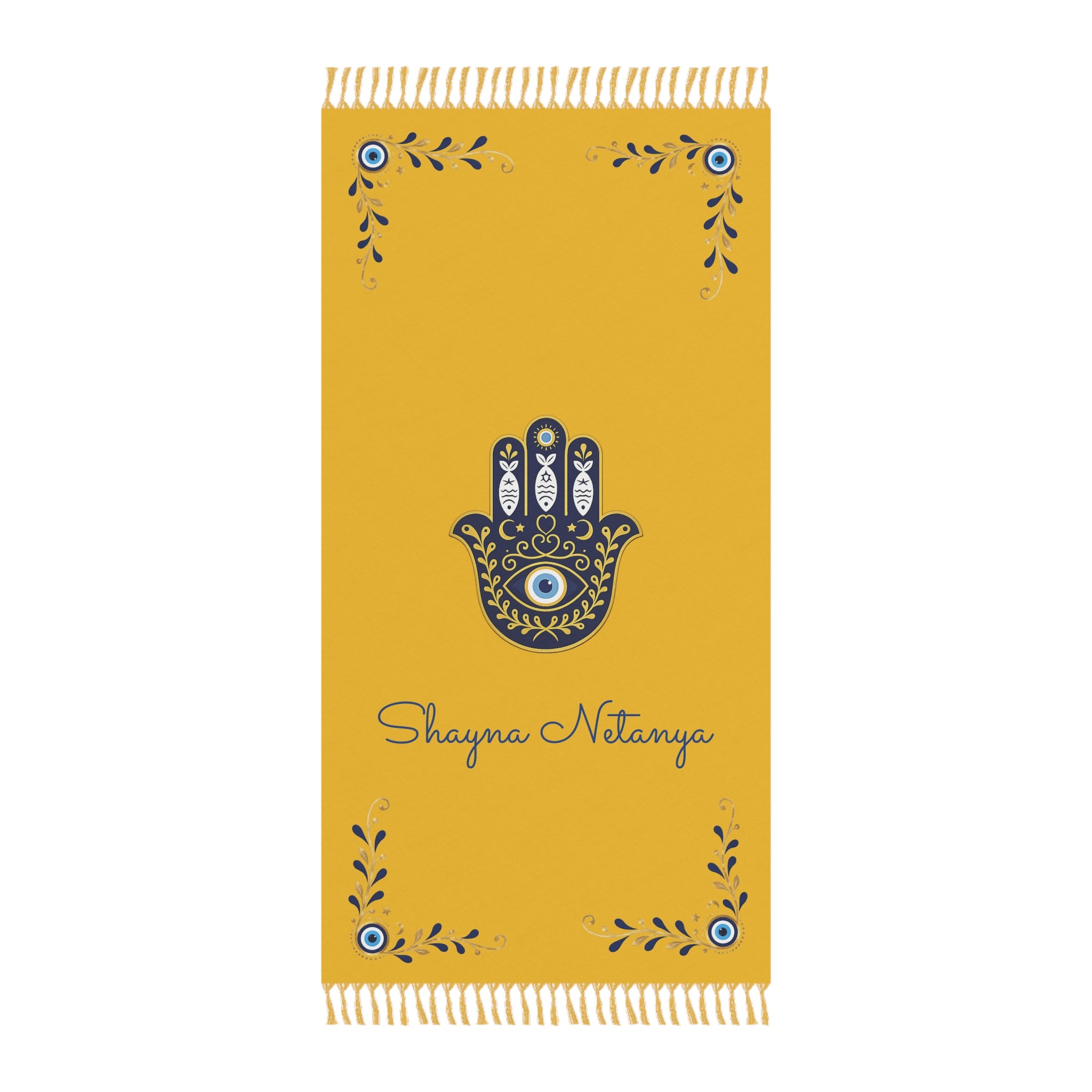 Shayna Netanya Hamsa Beach Towel – Coastal Protection & Mediterranean Style