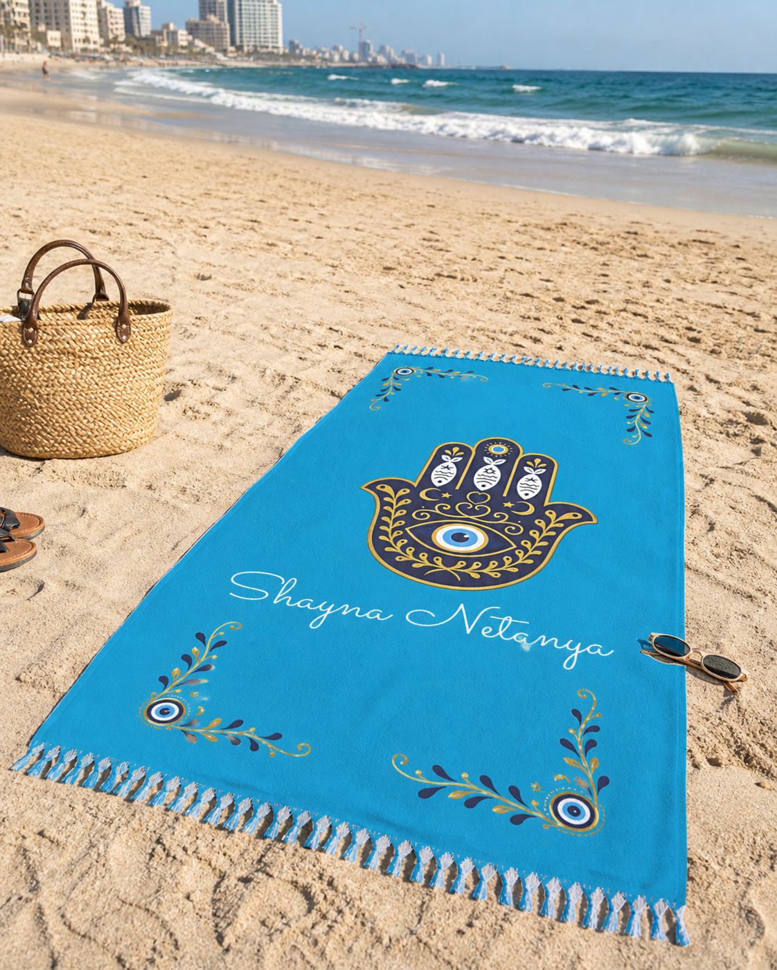 Shayna Netanya Hamsa Beach Cloth