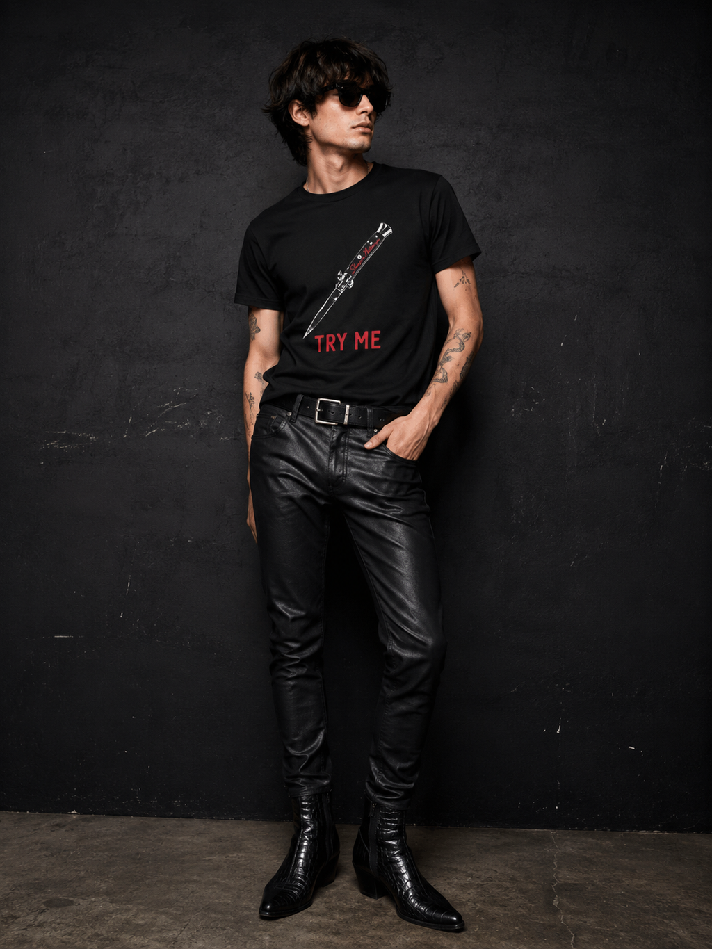 "Try Me" Unisex Cotton Crew Tee