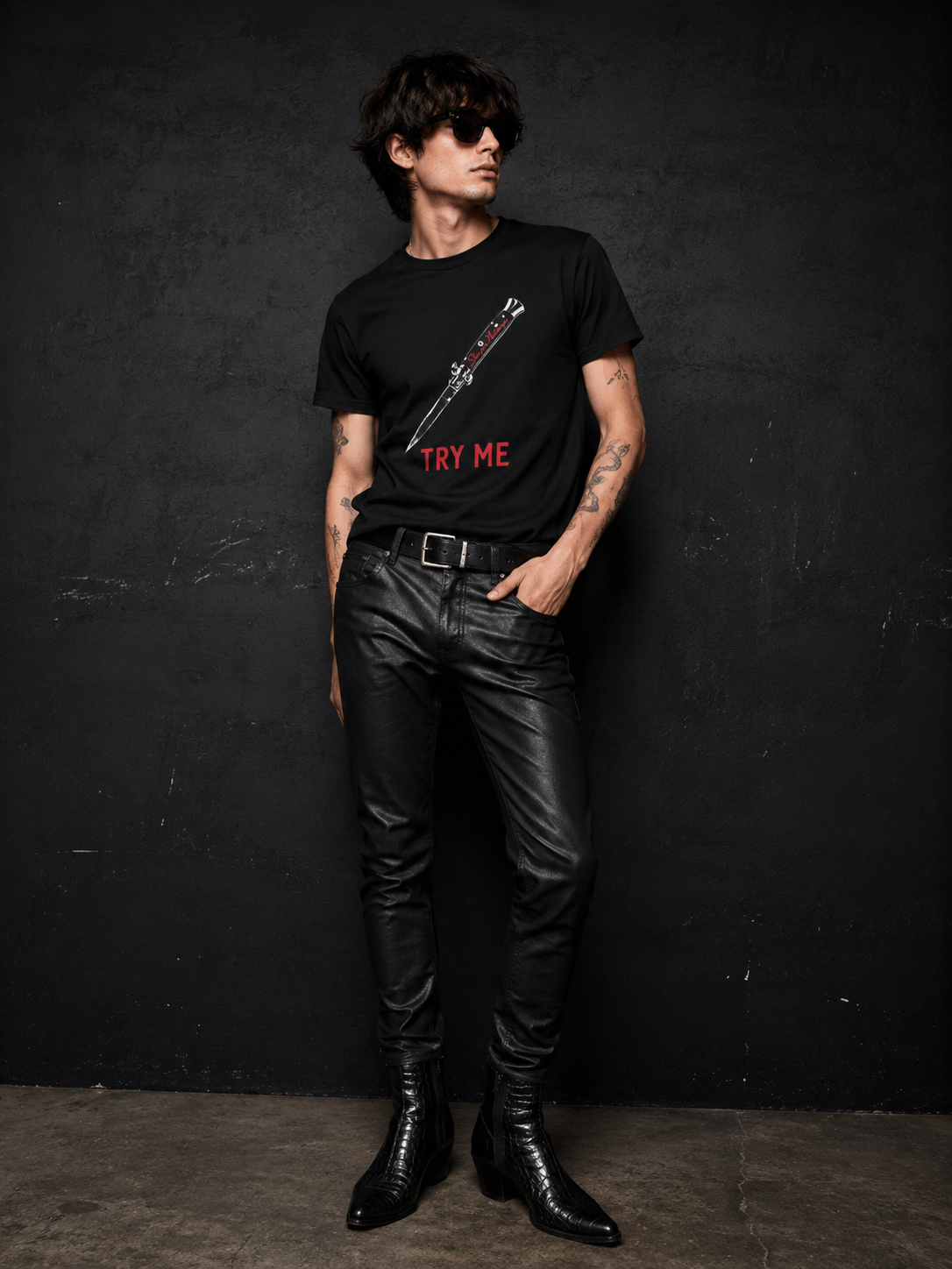 "Try Me" Unisex Cotton Crew Tee