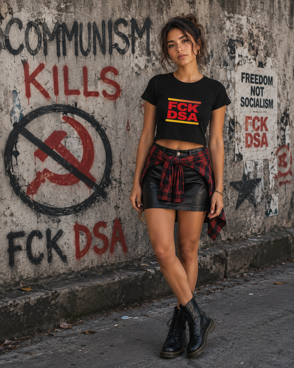 "FCK DSA" Women's Baby Tee