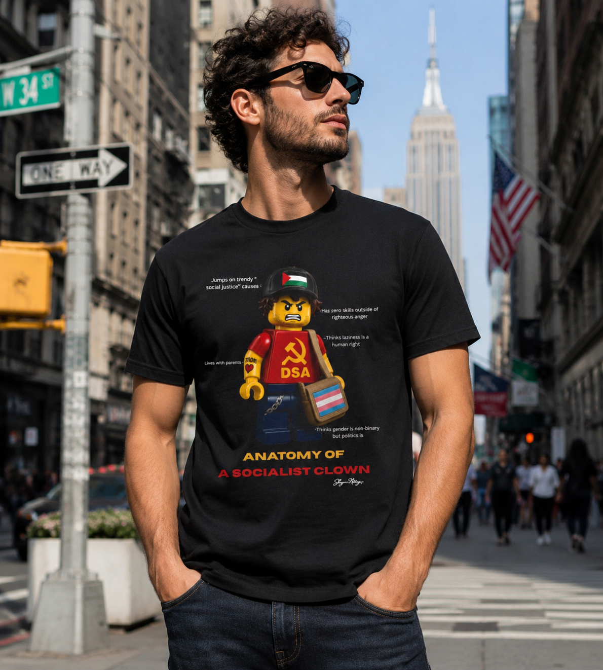 "Socialist Clown" Unisex Cotton Crew Tee