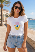 Retro Hamsa Women’s Fitted Tee