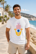 Retro Hamsa Unisex Unisex Cotton Crew Tee
