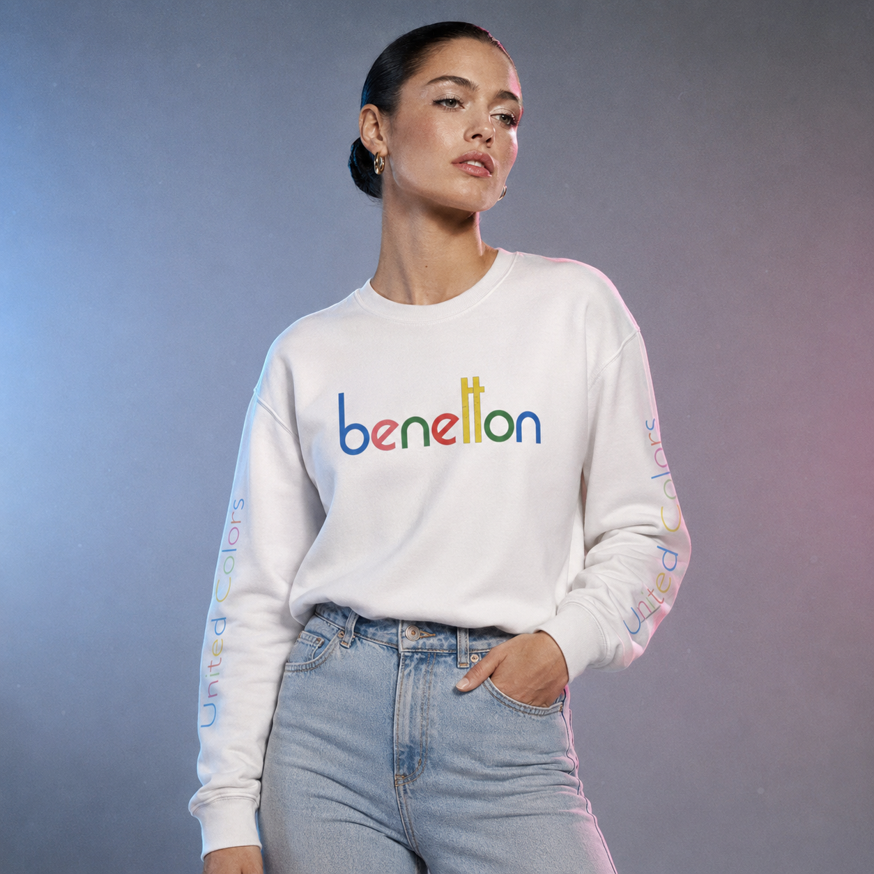 United Colors Vintage-Inspired Unisex Heavy Blend™ Crewneck Sweatshirt