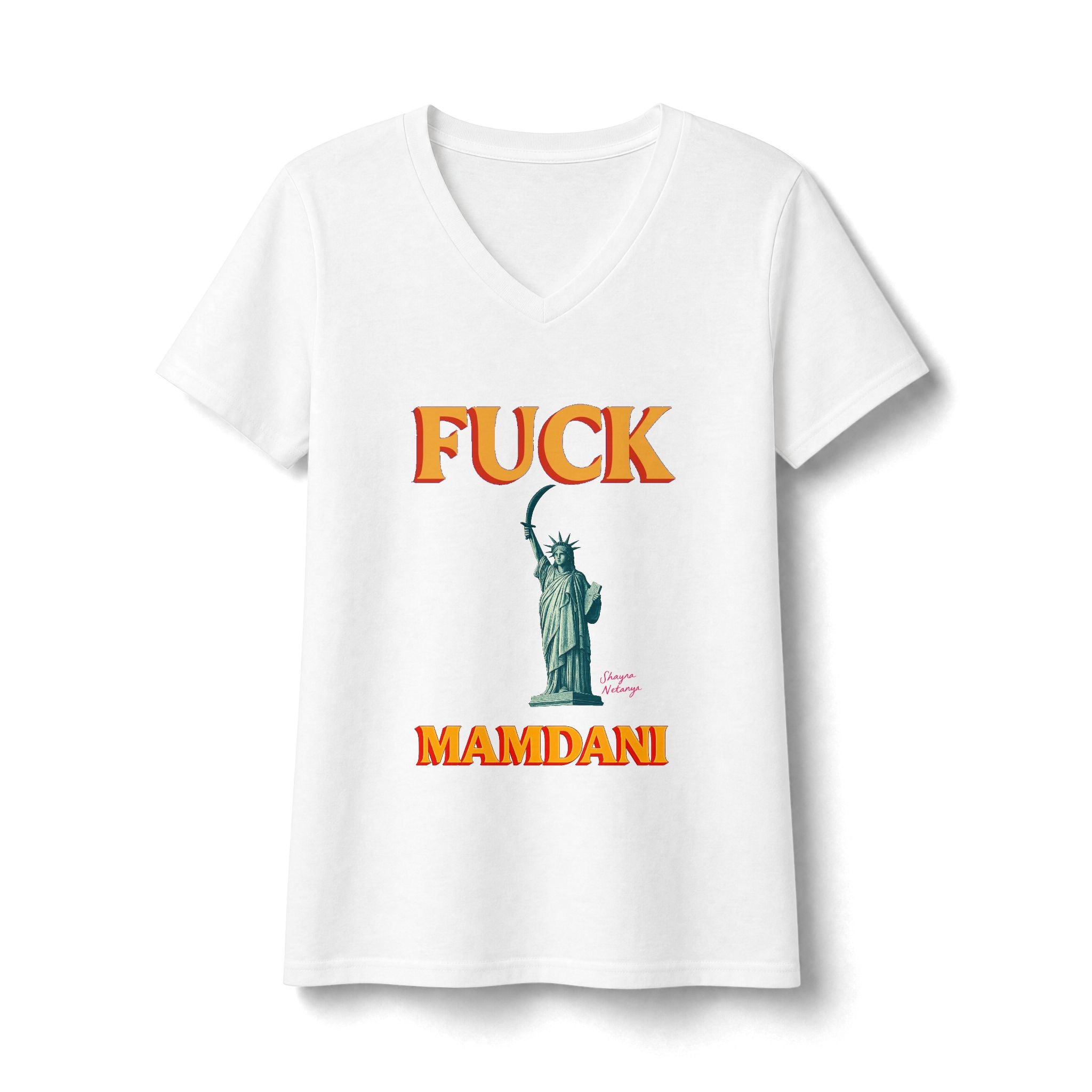 Deep V "Fuck Mamdani" Fan Favorite V-Neck Tee