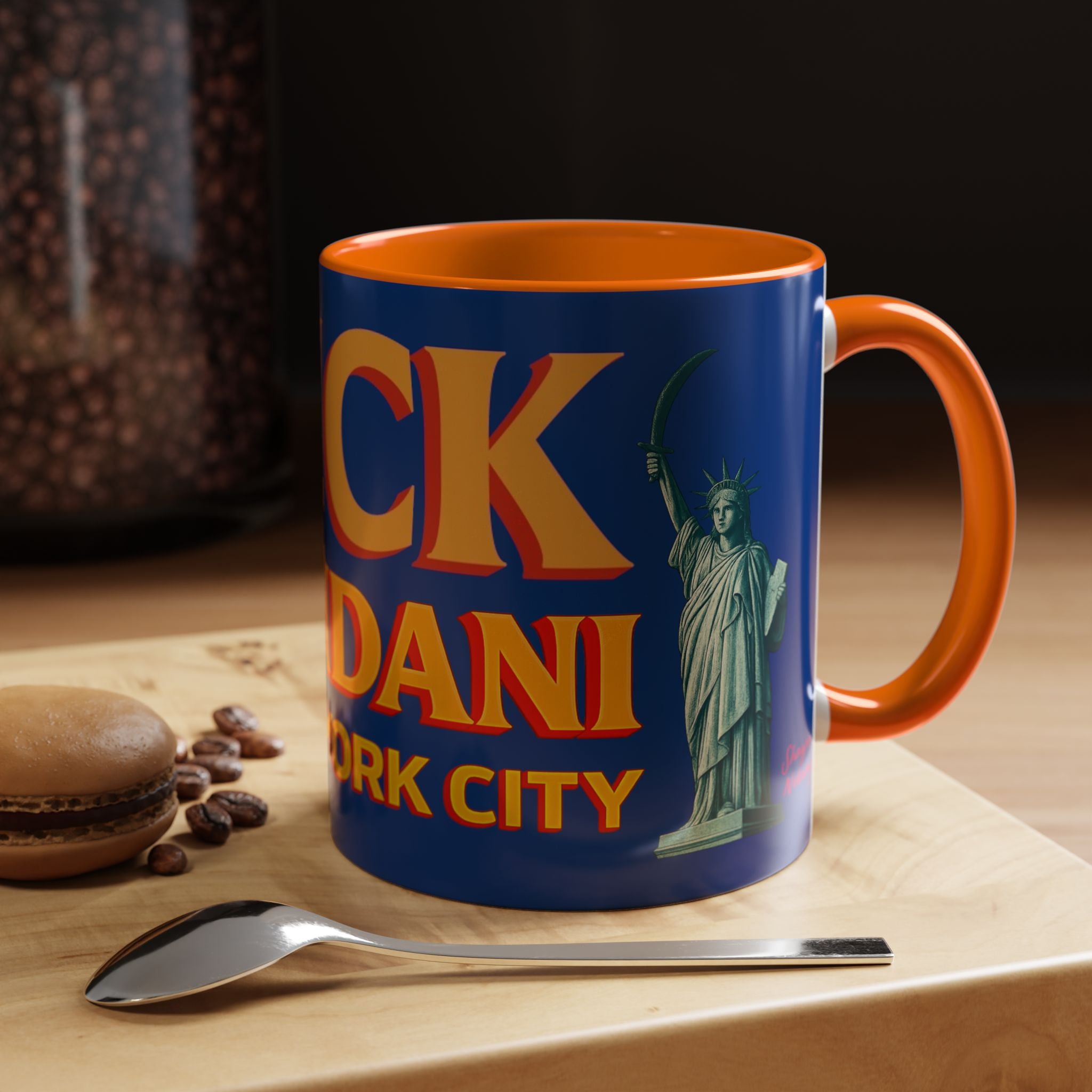 "Fuck Mamdani" Accent Coffee Mug (11, 15oz)