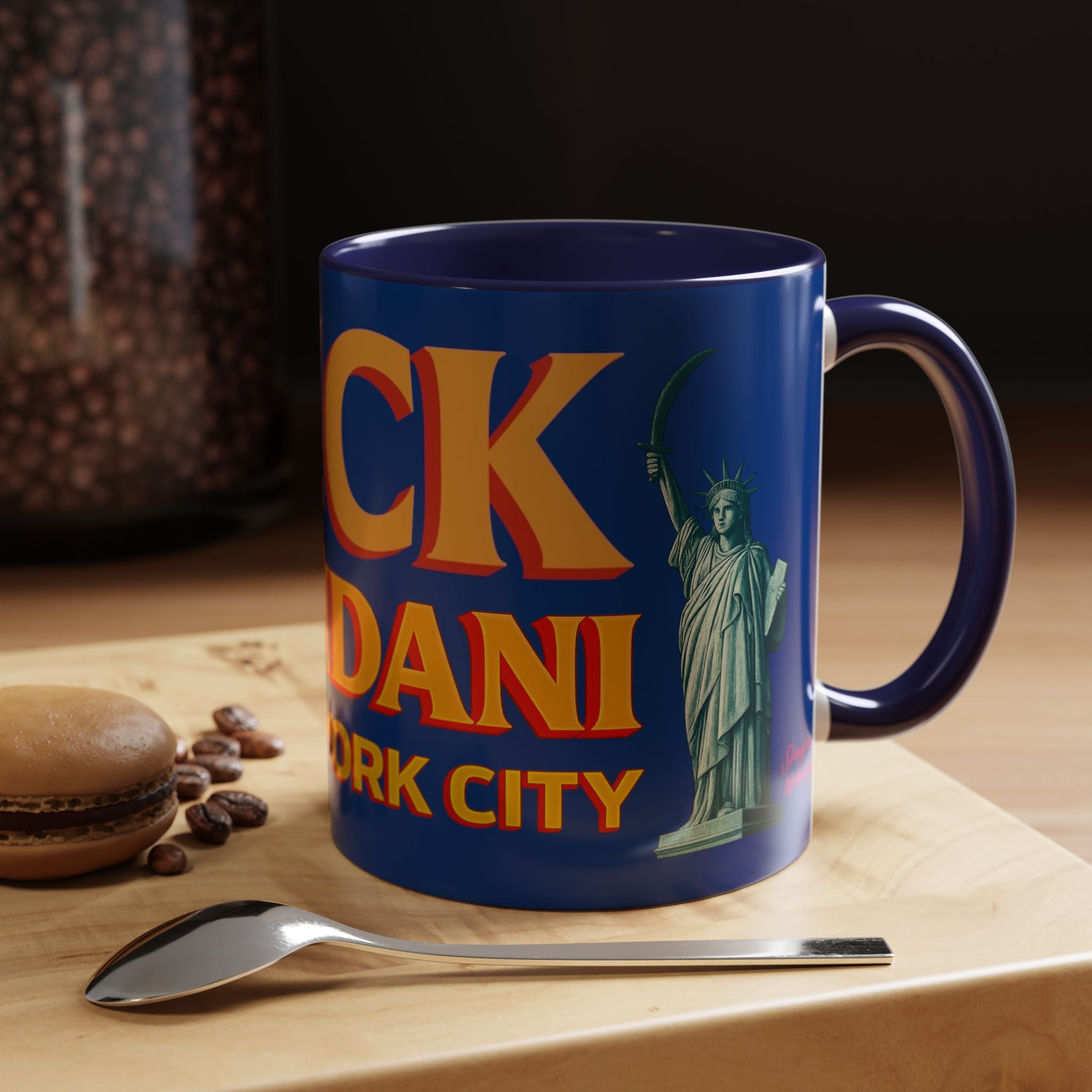 "Fuck Mamdani" Accent Coffee Mug (11, 15oz)