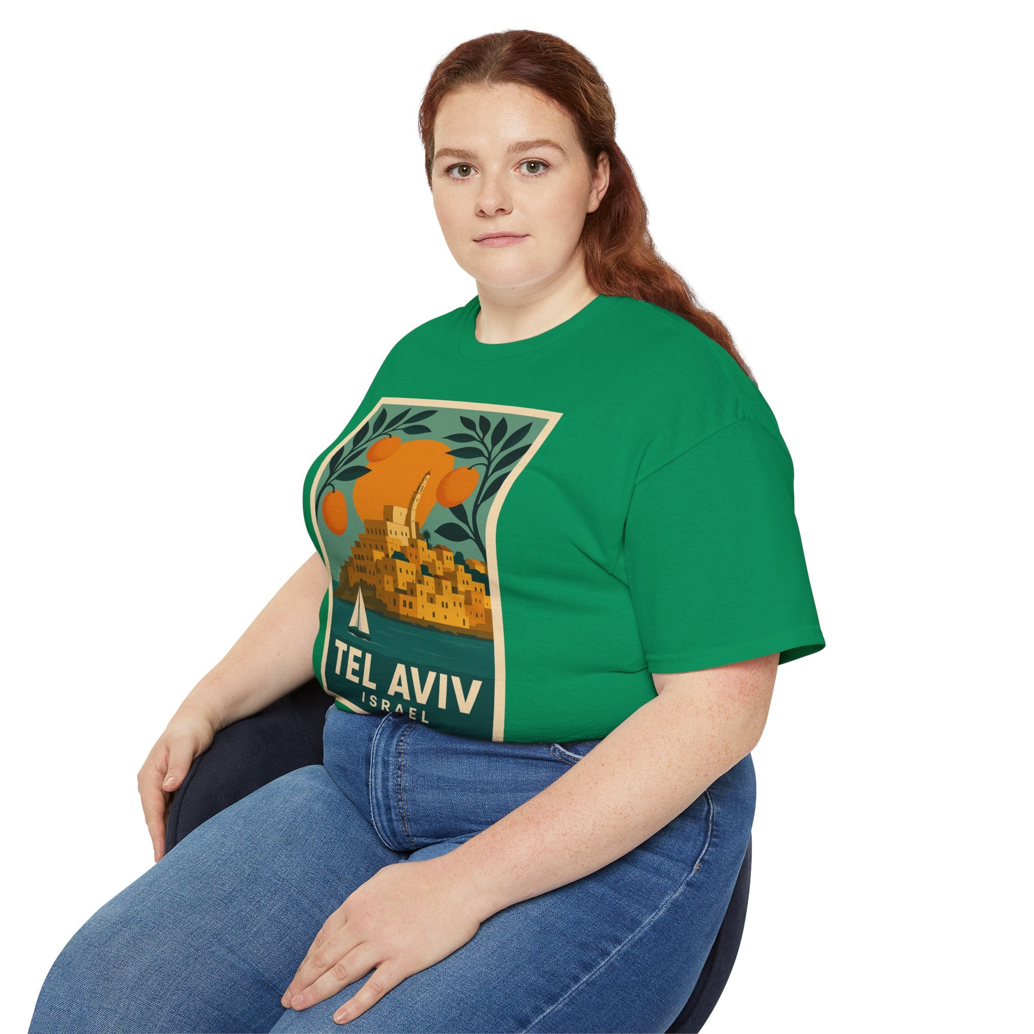 Tel Aviv Israel Vintage Travel Poster Unisex Graphic Unisex Ultra Cotton Tee