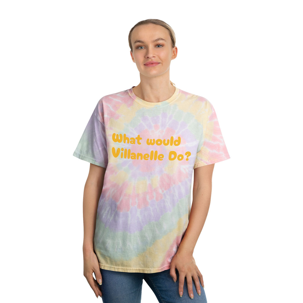 "What Would Villanelle Do?" Tie-Dye Tee, Spiral