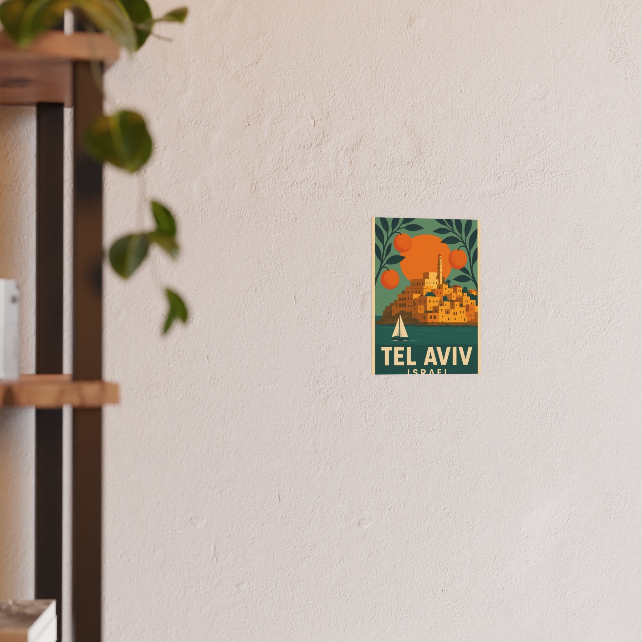 Tel Aviv Israel Vintage Travel Poster Satin and Archival Matte Posters