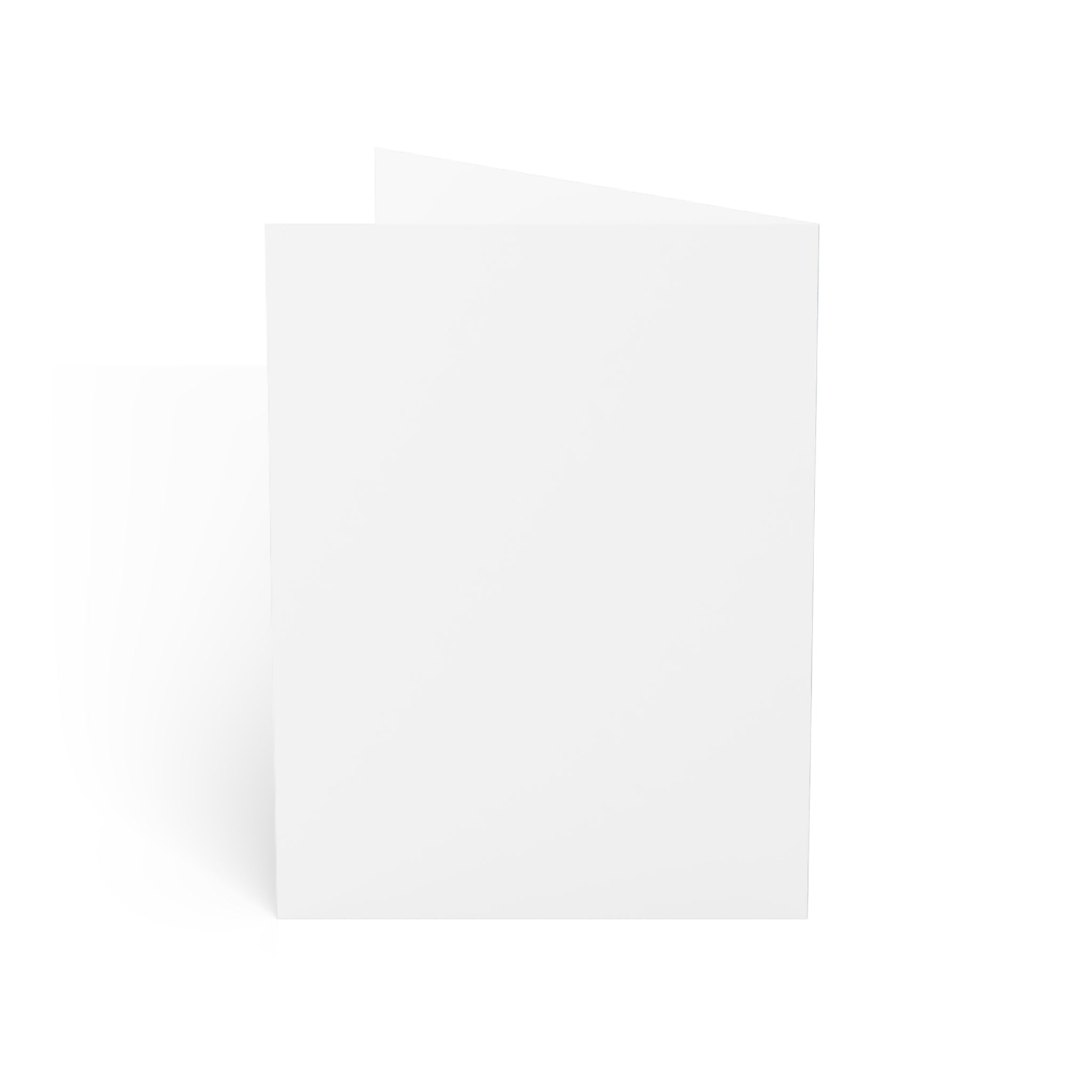 Shabbat Lights Floral Greeting Card – Jewish Watercolor Note Card (1, 10, 30, and 50pcs)