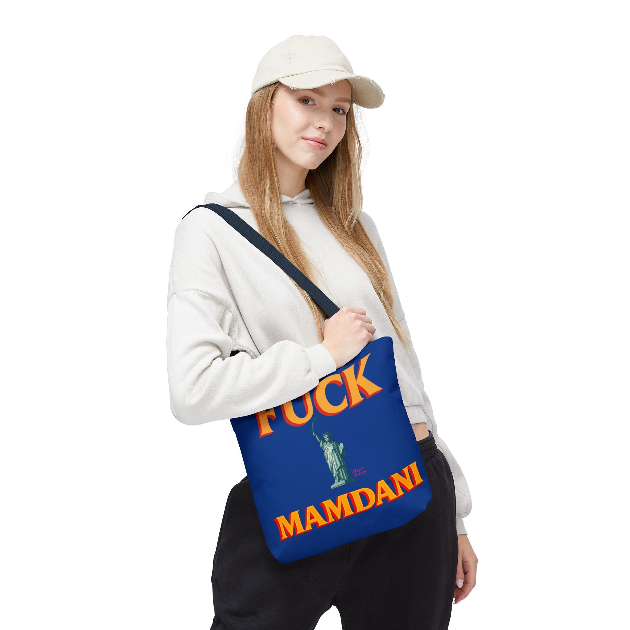 "Fuck Mamdani" Tote Bag (AOP)