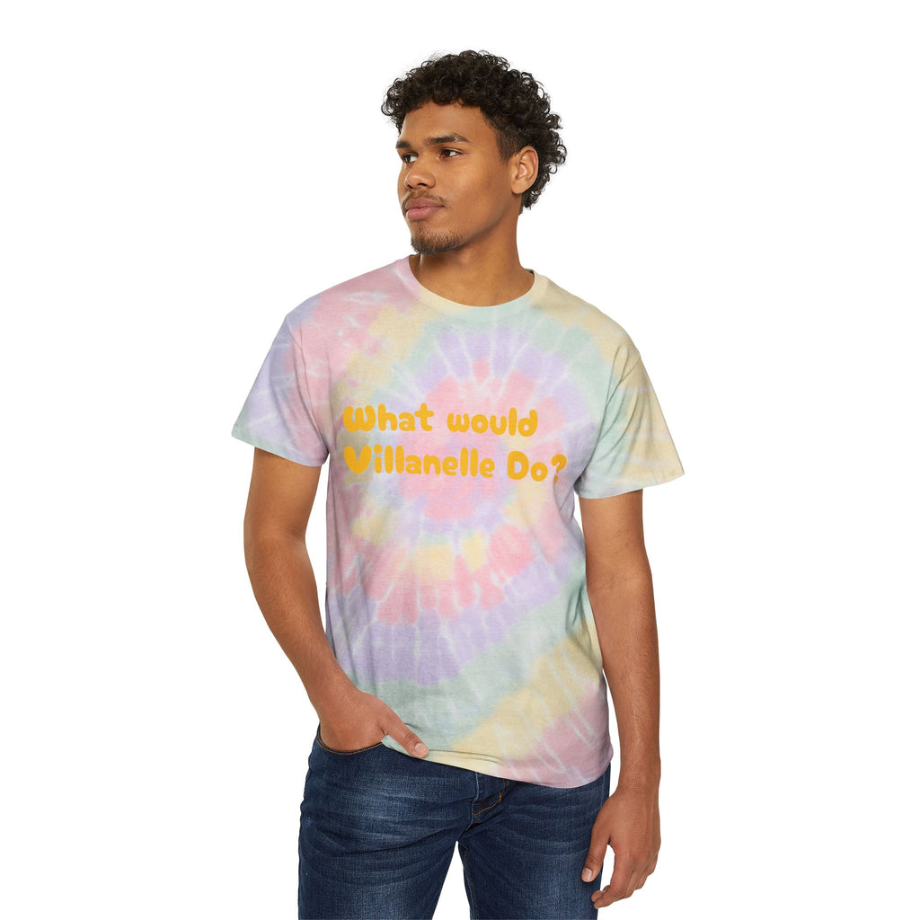 "What Would Villanelle Do?" Tie-Dye Tee, Spiral