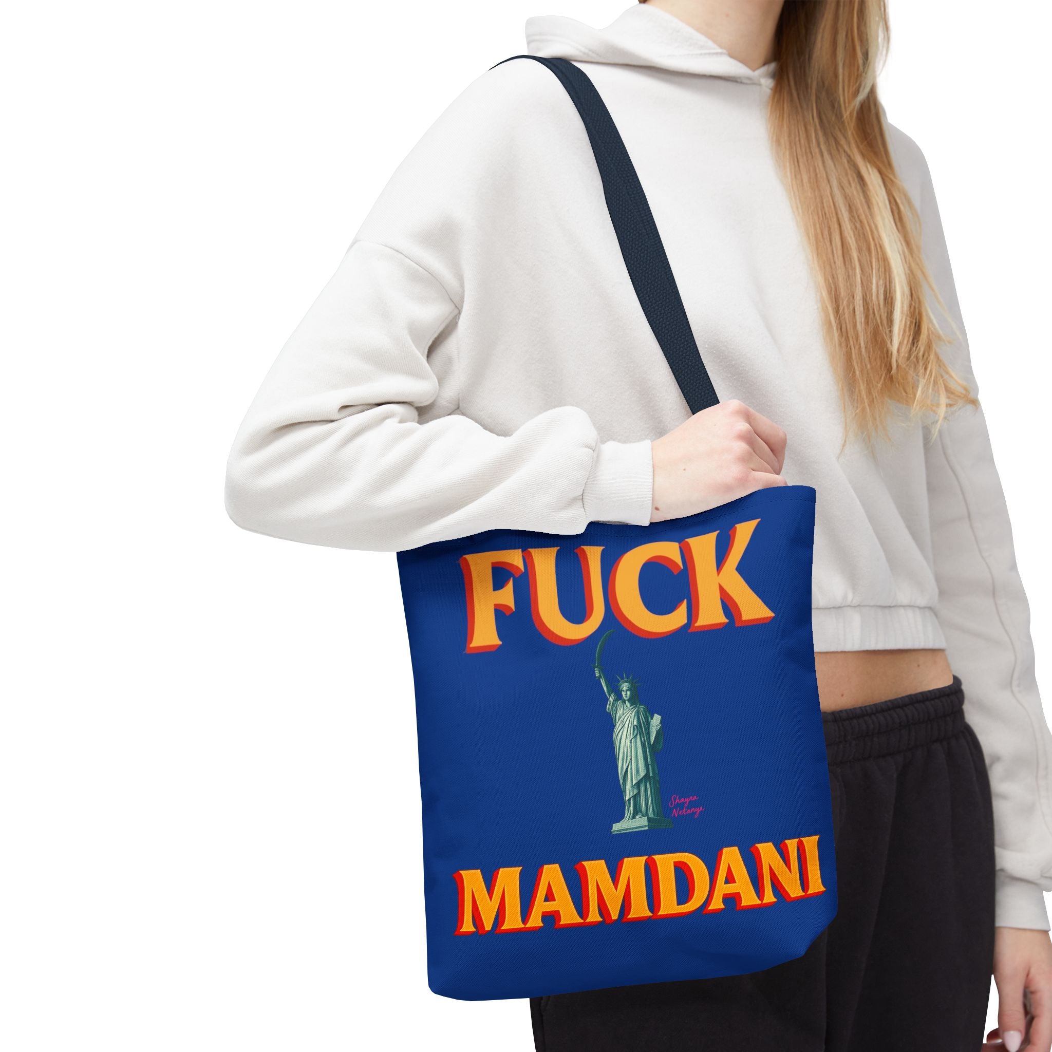 "Fuck Mamdani" Tote Bag (AOP)