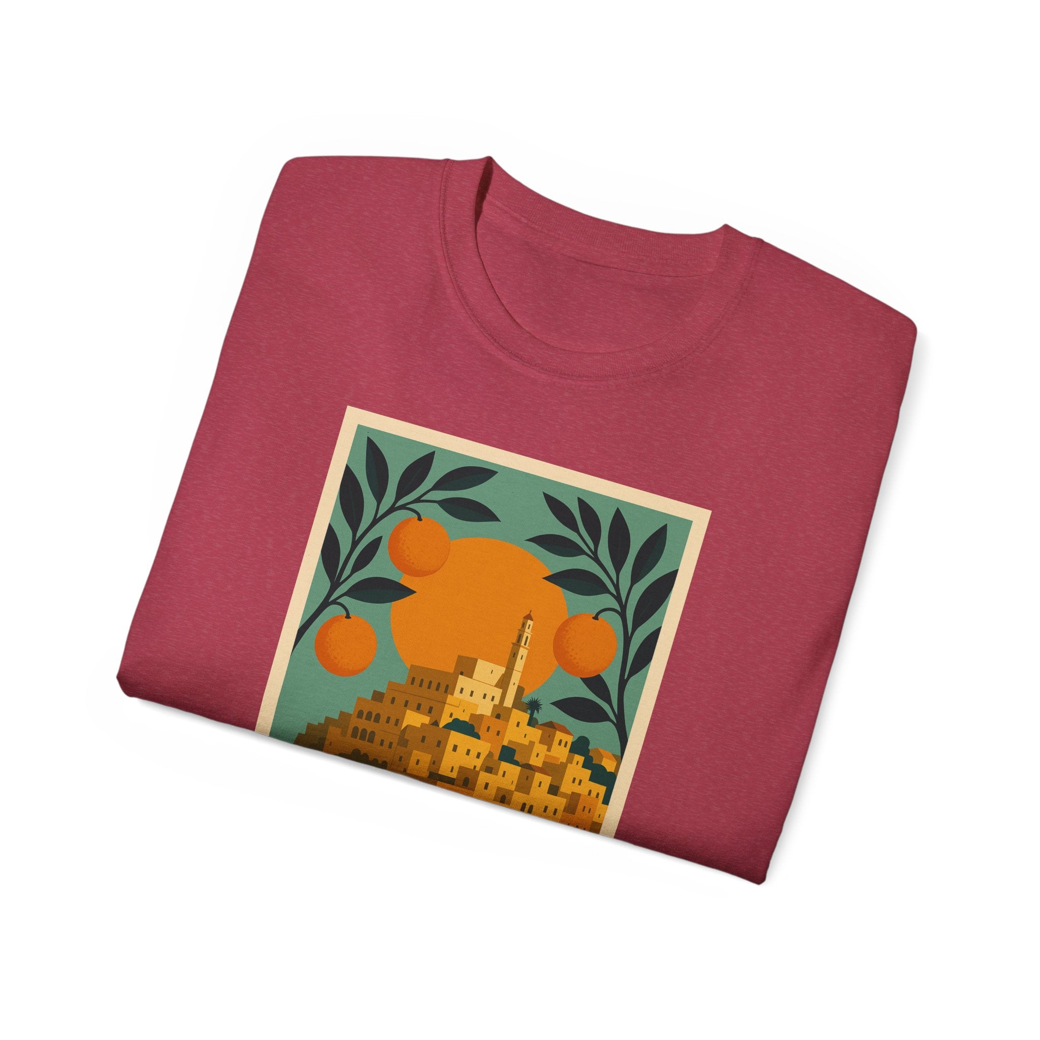 Tel Aviv Israel Vintage Travel Poster Unisex Graphic Unisex Ultra Cotton Tee