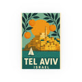 Tel Aviv Israel Vintage Travel Poster Satin and Archival Matte Posters