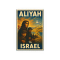 Aliyah to Israel | Vintage Jewish Homecoming Poster Satin and Archival Matte Posters