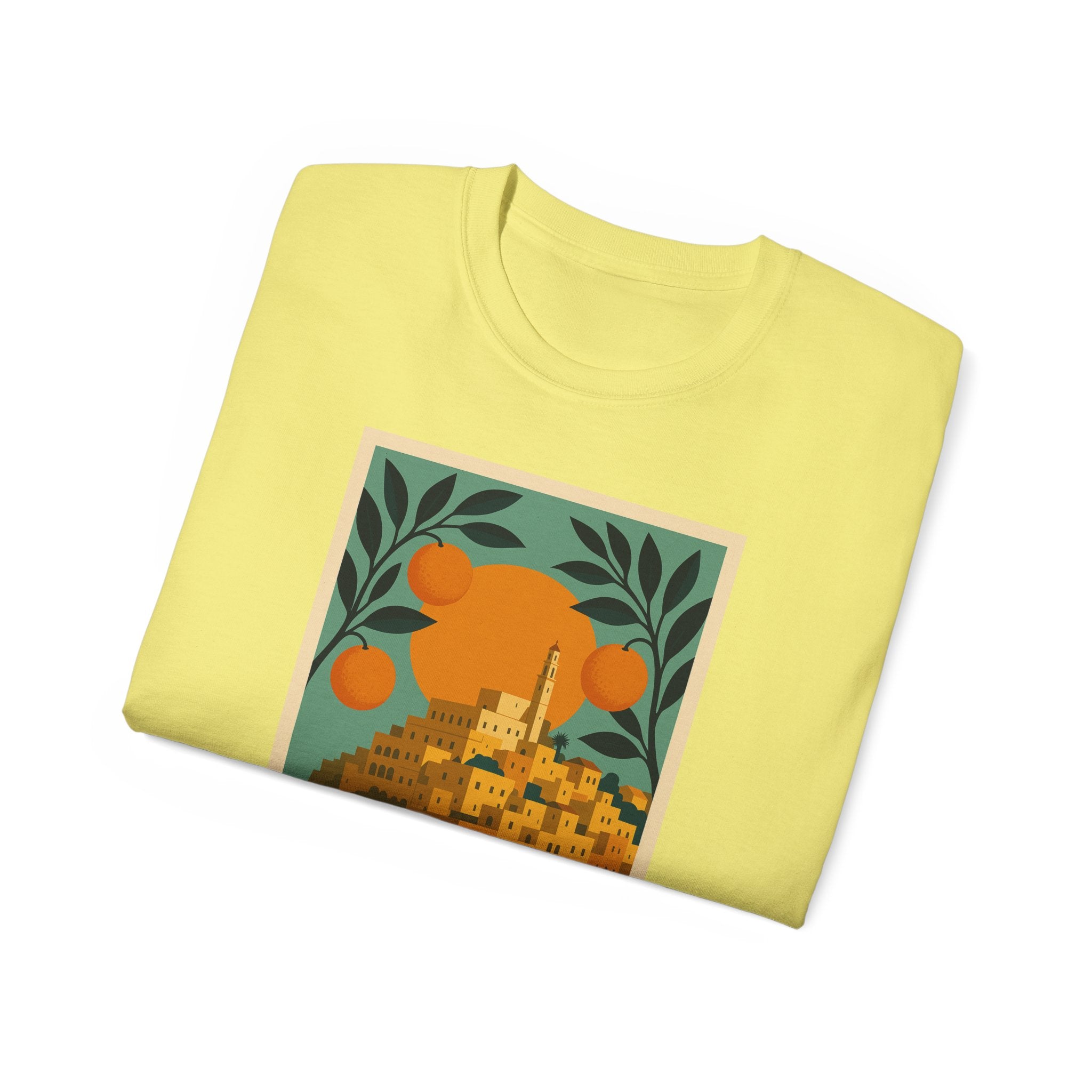 Tel Aviv Israel Vintage Travel Poster Unisex Graphic Unisex Ultra Cotton Tee