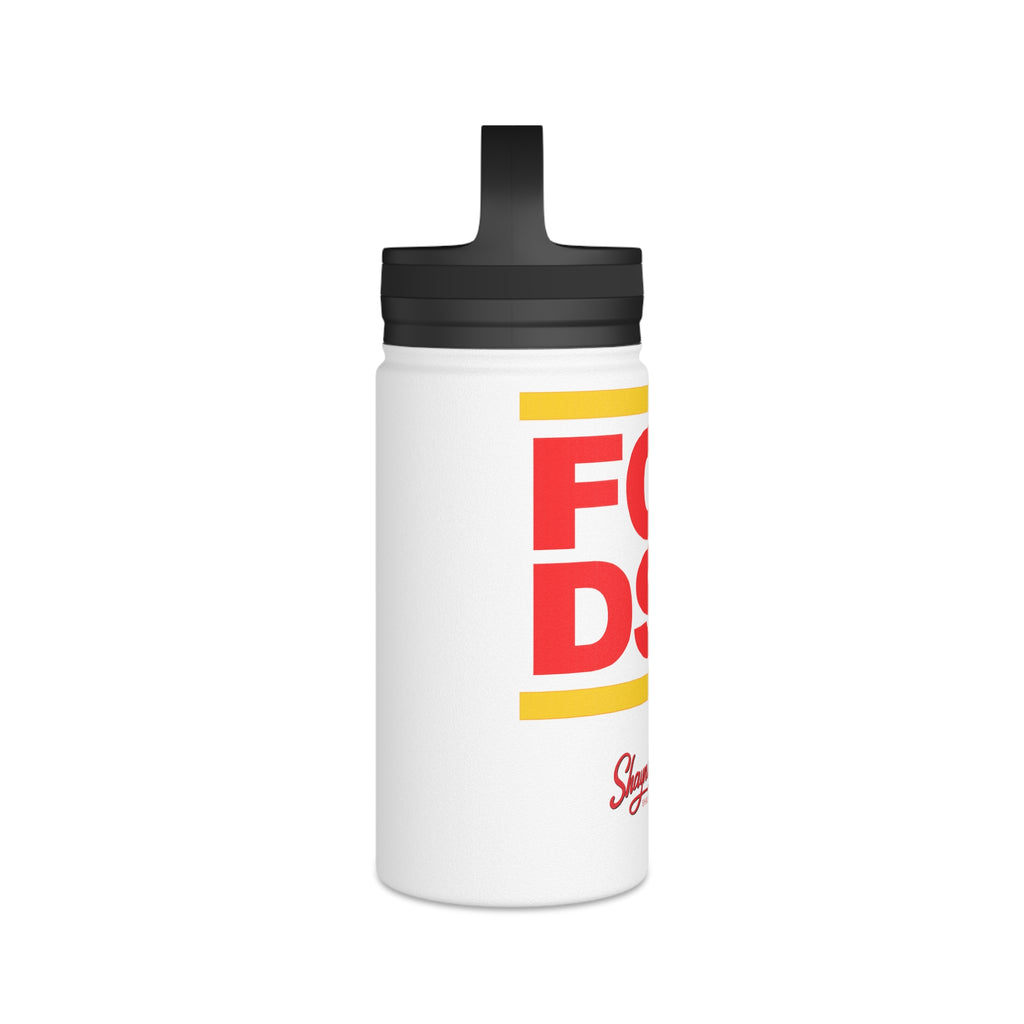 "FCK DSA" Stainless Steel Water Bottle, Handle Lid